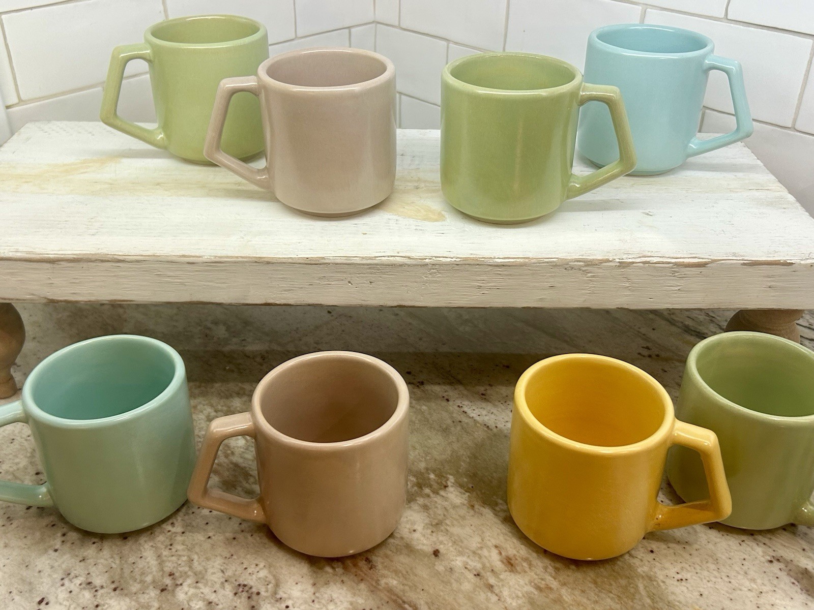 8 Vintage La Solana Pottery Cups