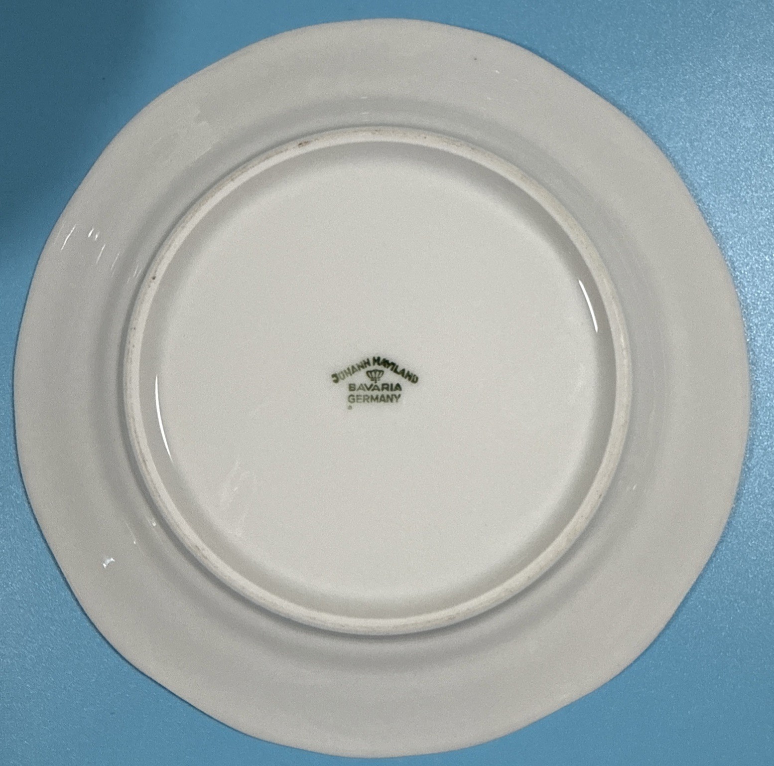 Johann Haviland Bavaria Germany Fine China Blue Garland 6 1/4” Dessert Plates 8