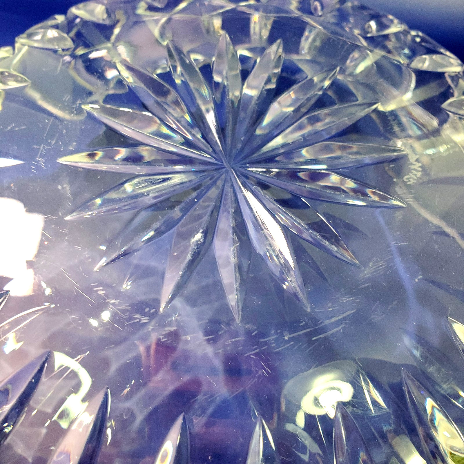 ATLANTIS REGENT SERVING BOWL Cut Lead Crystal 8 3/8 in Diameter Made in Portugal