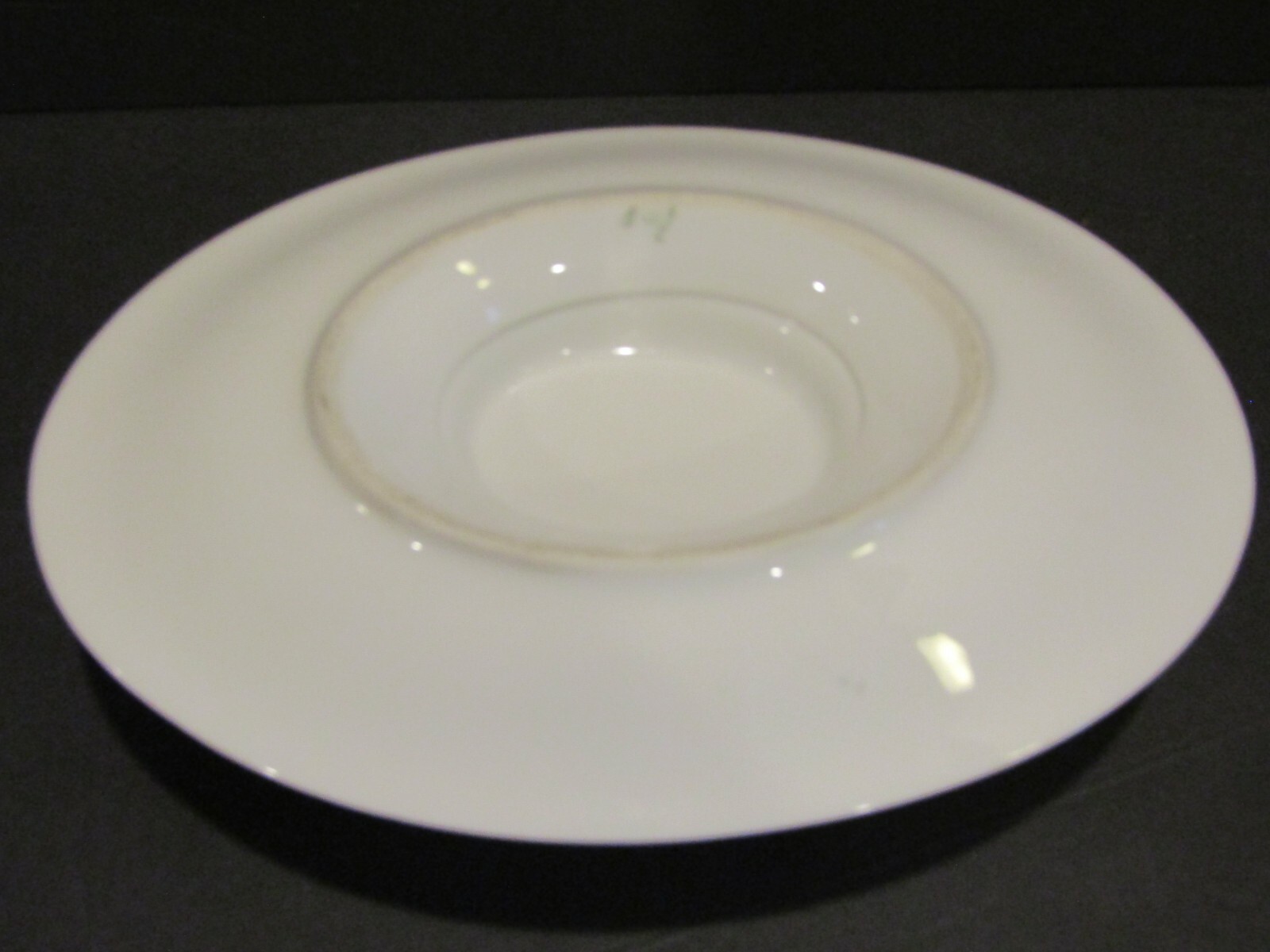 Gravy Boat With Handles & Attached Underplate – Gold With Black Stripe FRANCE