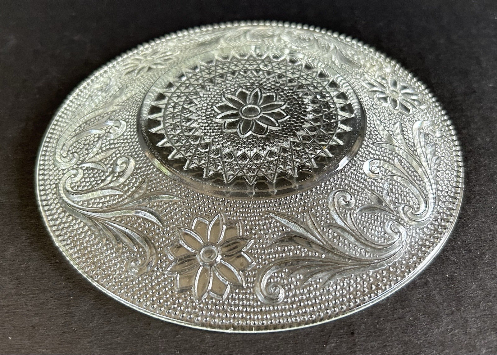 Indiana Glass Tiara Sandwich Clear Bread Plates 6″ Set of 5