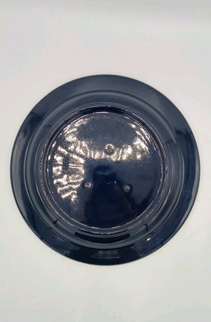 Vintage Cobalt Blue Nittsjö Sweden Salad Dessert Cake Stoneware Plate; 8.25″