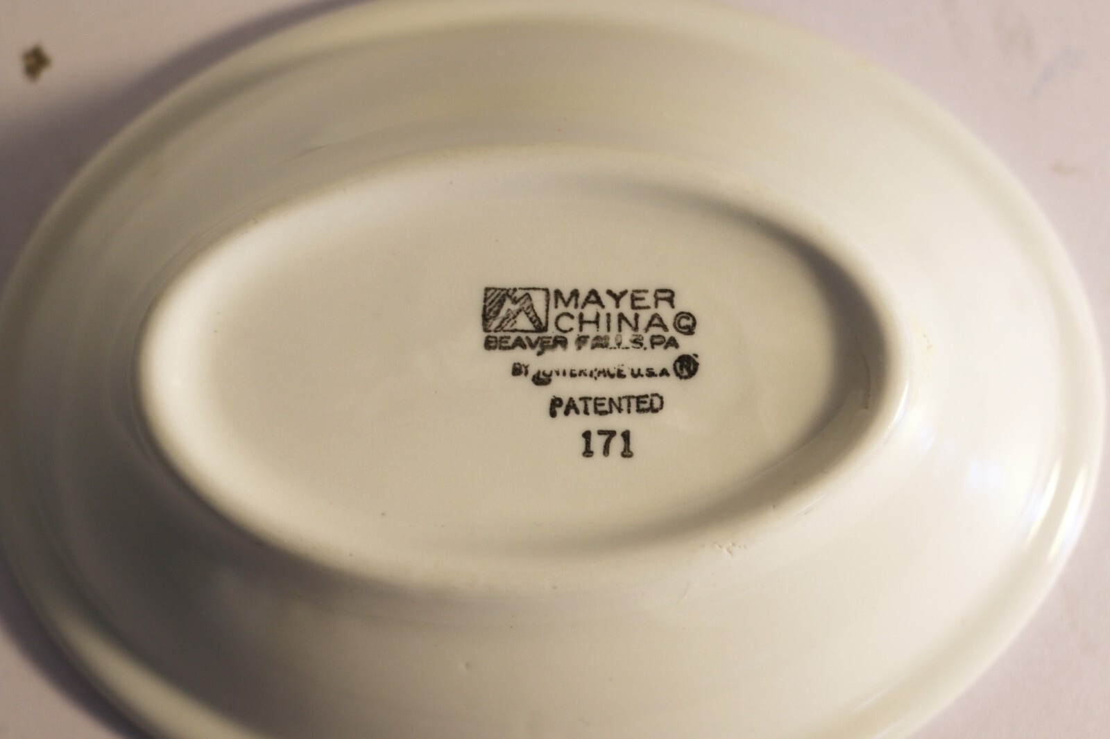 Vintage Mayer China – Serving Dish – Beaver Falls, Pa. – 5 1/2 inches wide