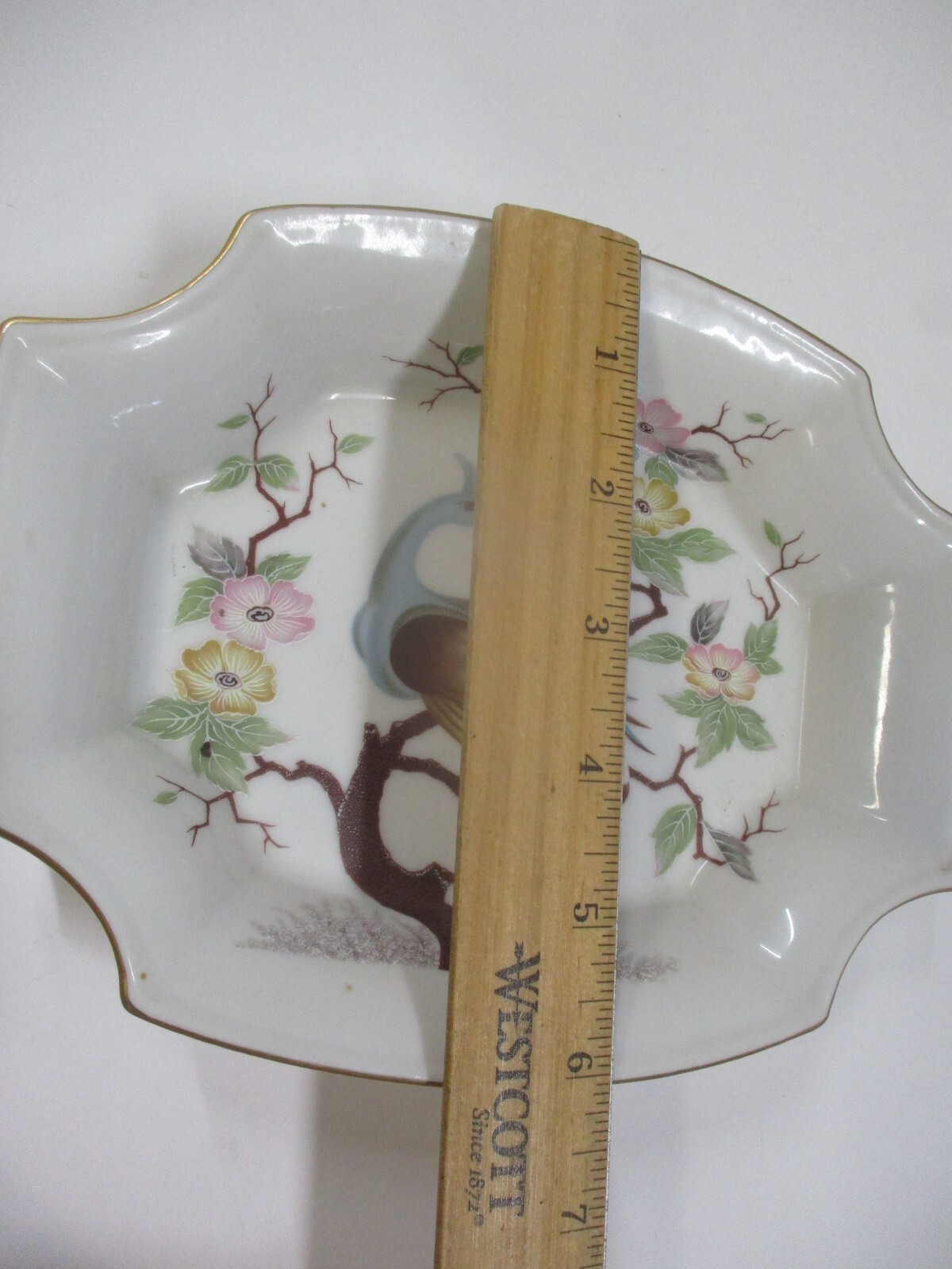 Vintage Rectangular Shafford Peacock Candy/Trinket Dish