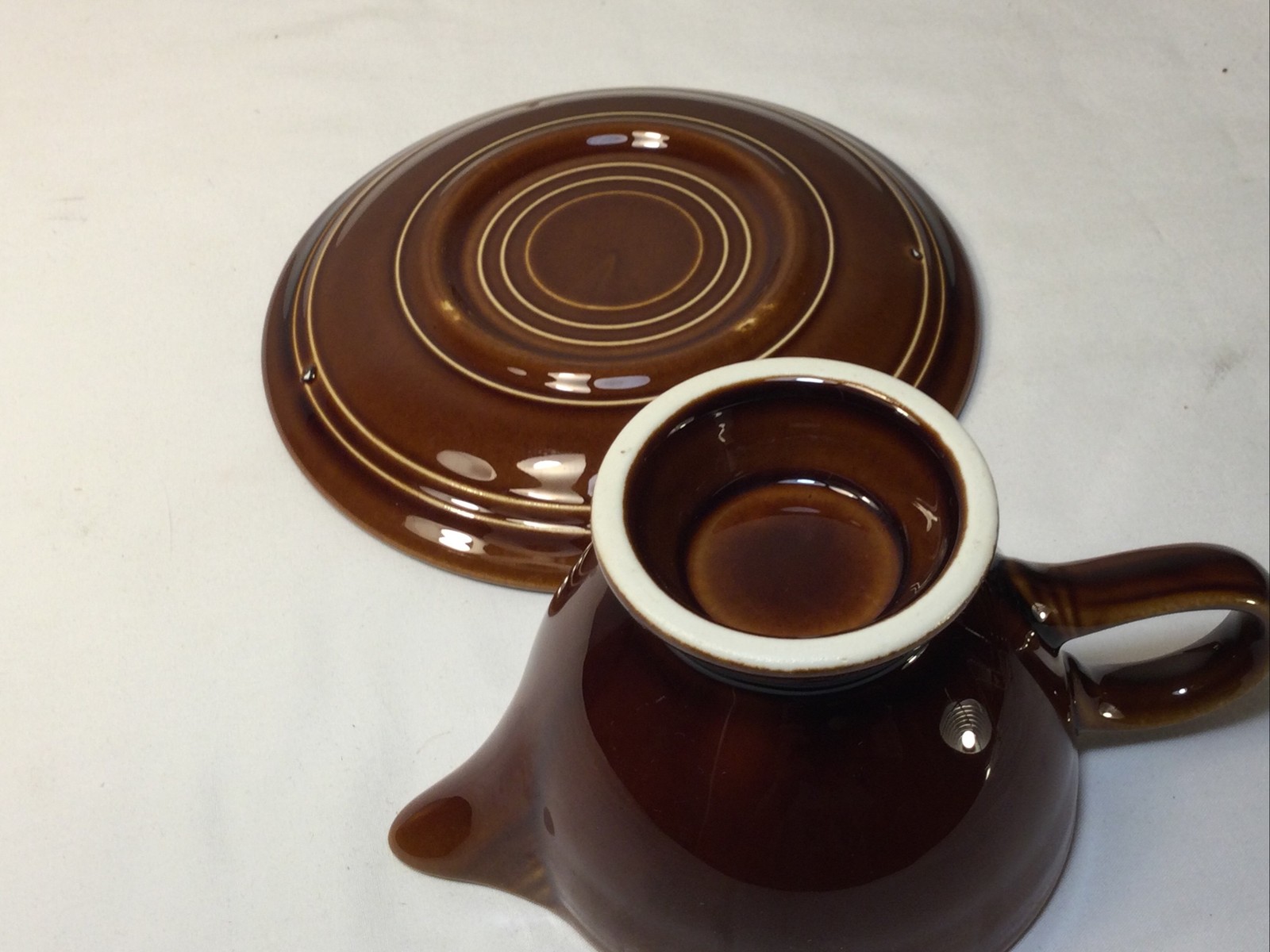 Creamer and Saucer Amberstone by Sheffield