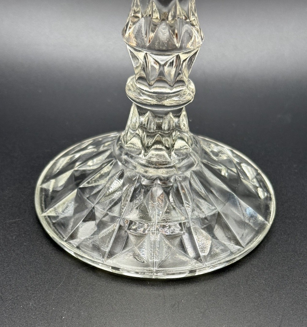 Vintage EAPG Jeannette Glass Compote Windsor Clear 1936 Pretty!