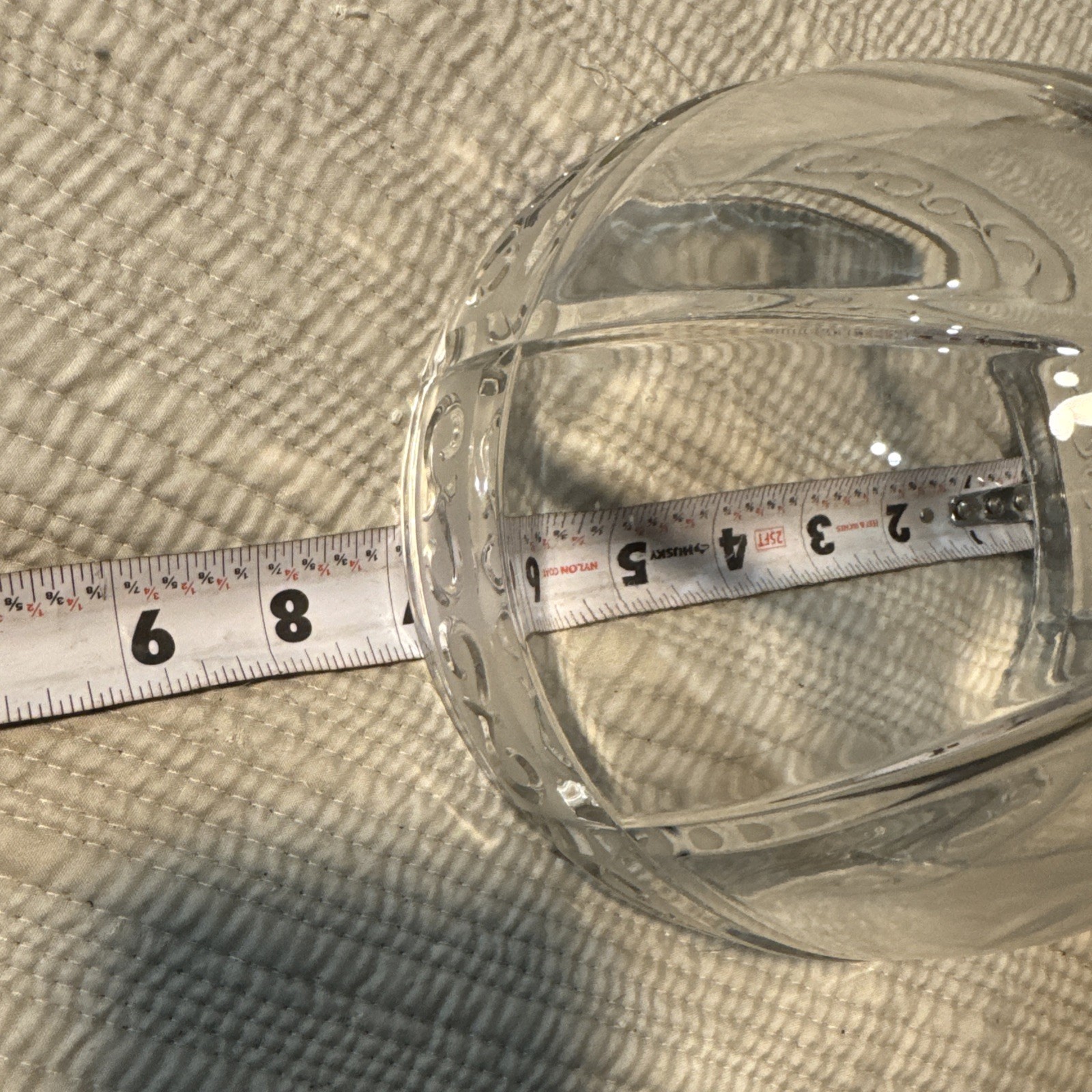 MARQUIS by Waterford Crystal Bowl 7″ x 5″ Frosted Details Art Deco
