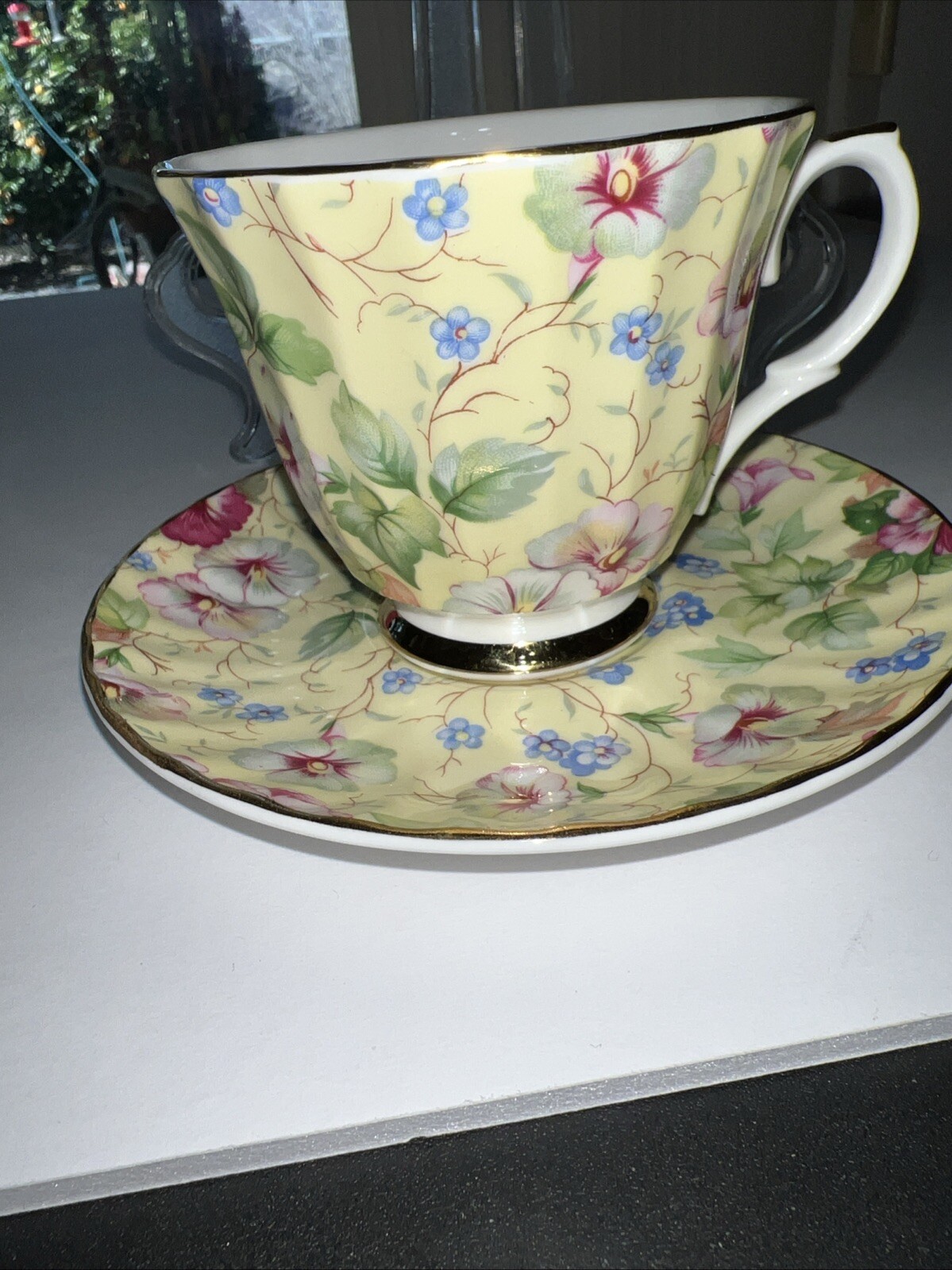 Staffordshire Royal Victorian St George , Dorset Rose Cup Saucer NOTEs