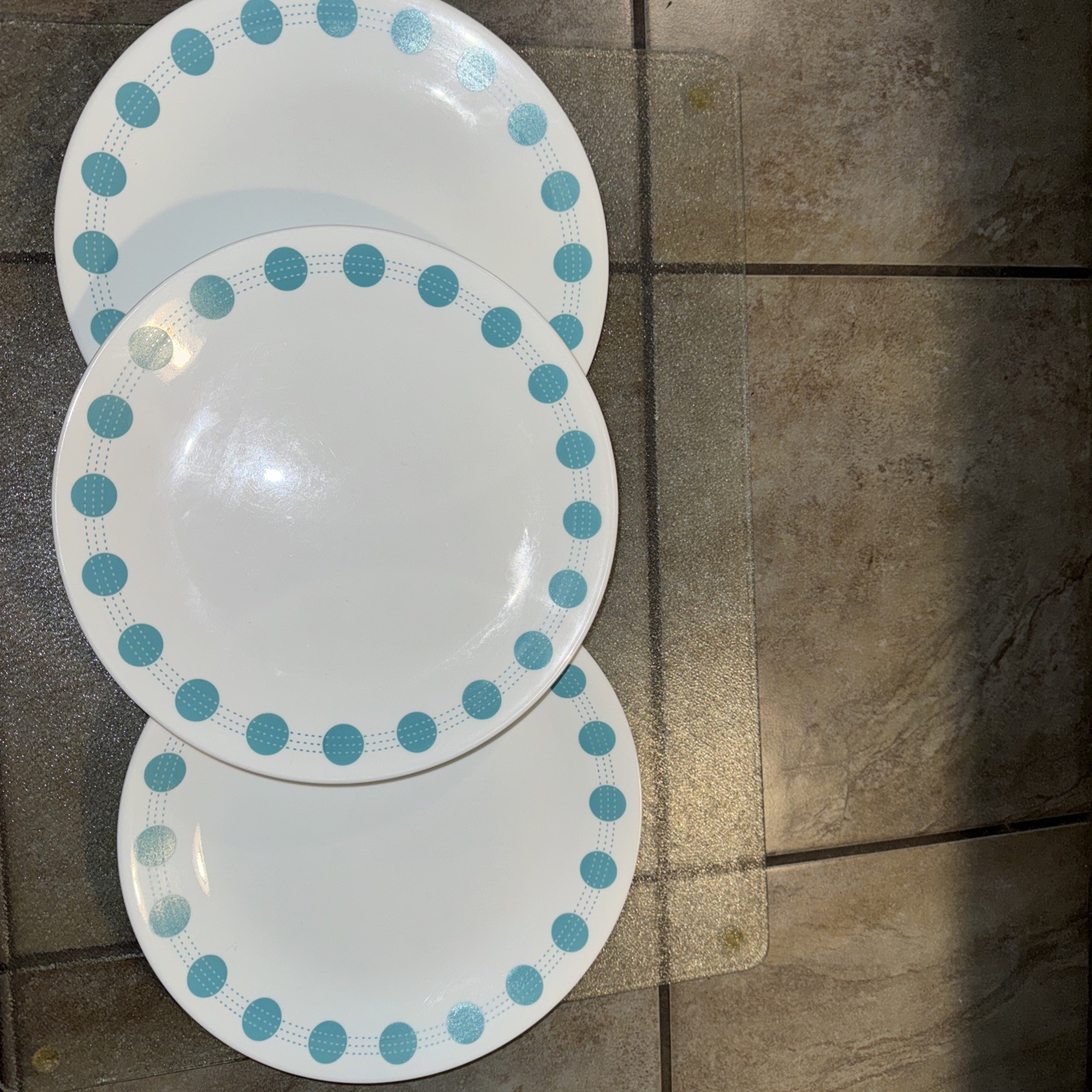 CORELLE SOUTH BEACH DINNER PLATES 10 1/4″ (3)