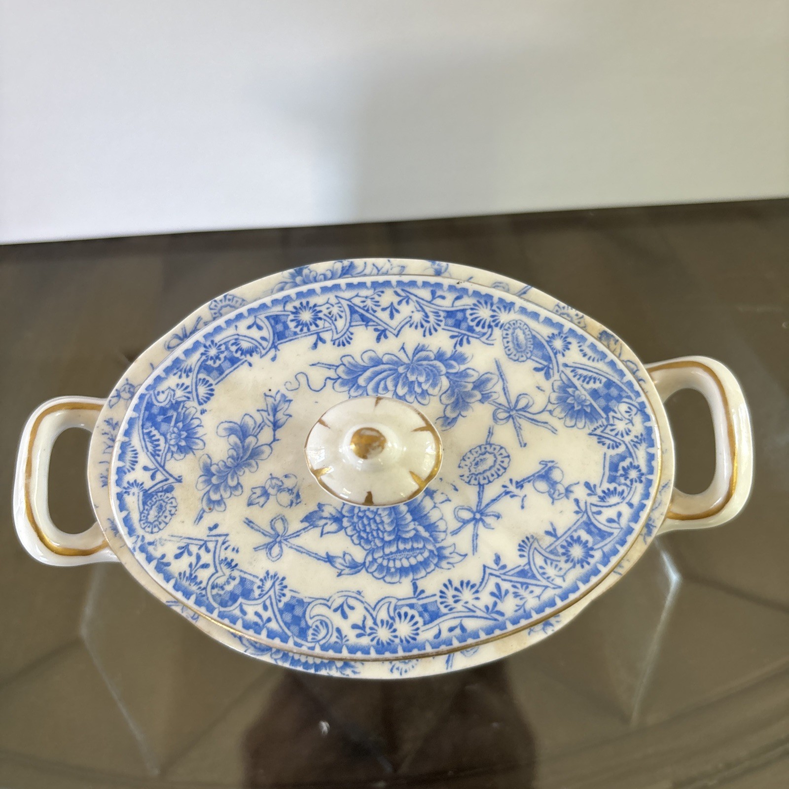 Minton Melton Pattern Blue Transferware Pieces