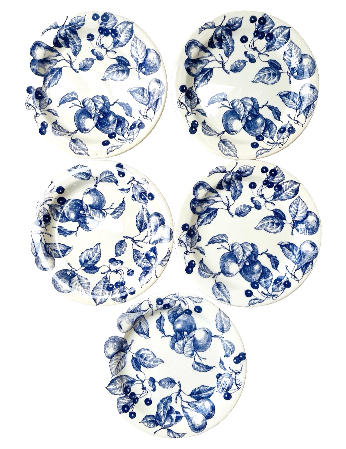 CERAMICA QUADRIFOGLIO ITALY BLUE & WHITE DINNER PLATE 10.25″ 5 AVAIL. VERY GOOD