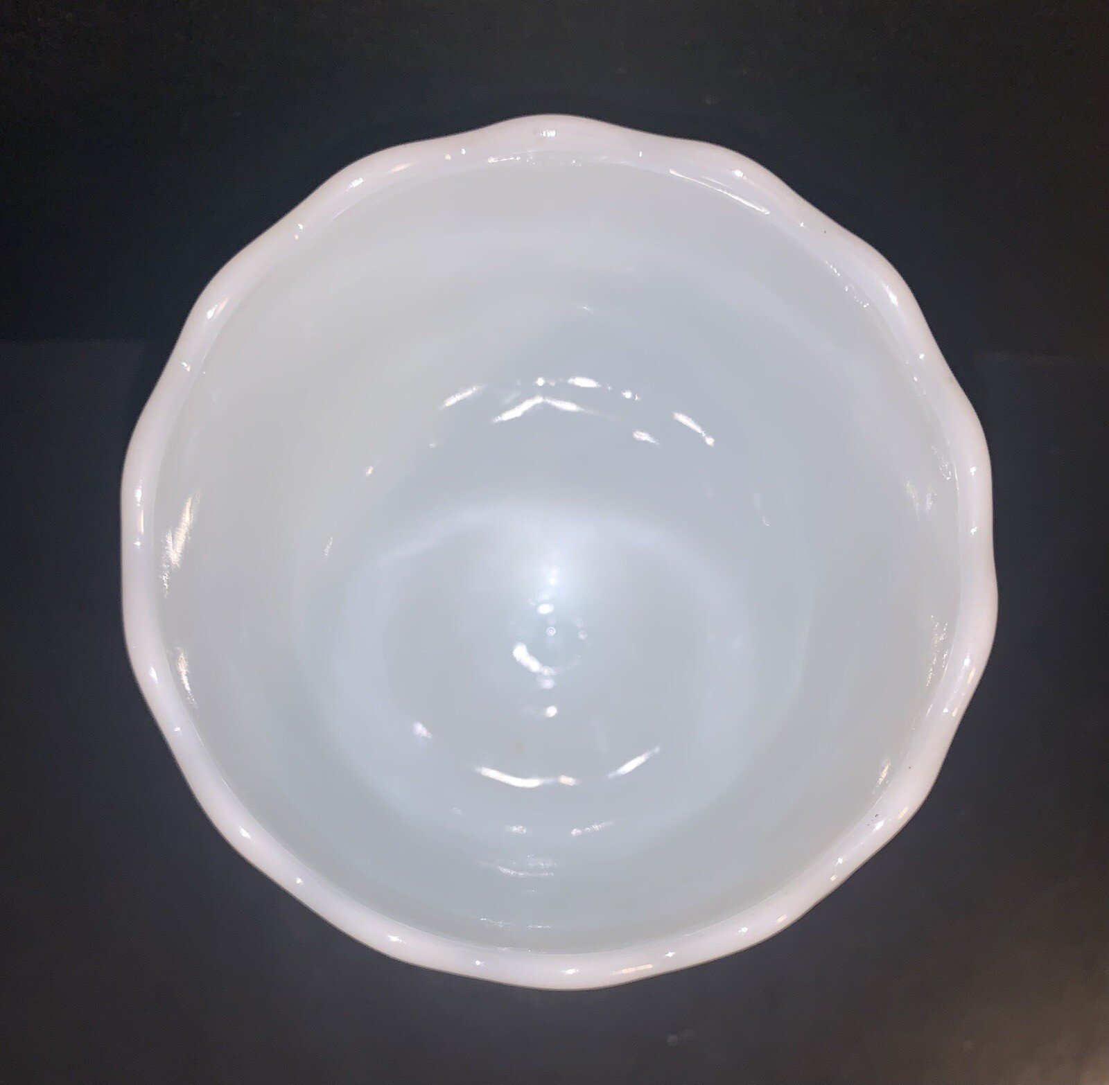 VINTAGE Milk Glass Footed Diamond Weave Candy Fruit Compote Server Chalice