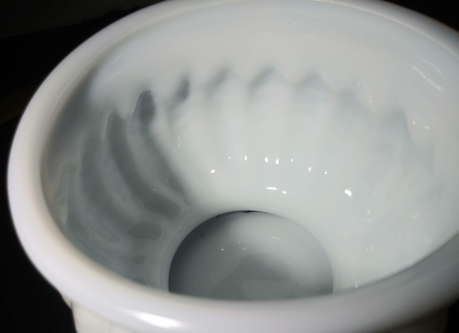 Vintage RANDALL White Milk Glass Flower Vase PLANTER Bowl FEATHER WHEAT Pattern