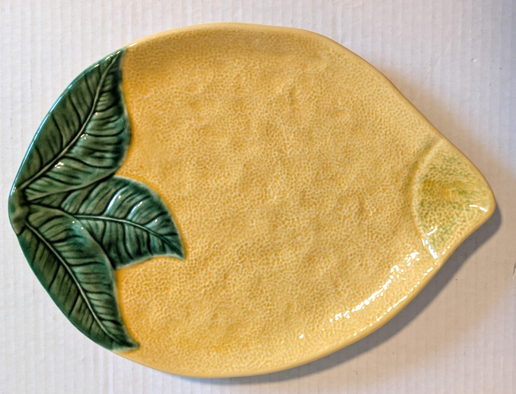 Bordallo Pinheiro Lemon Serving Platter 9″ x 12″ – Made in Portugal – Lovely!