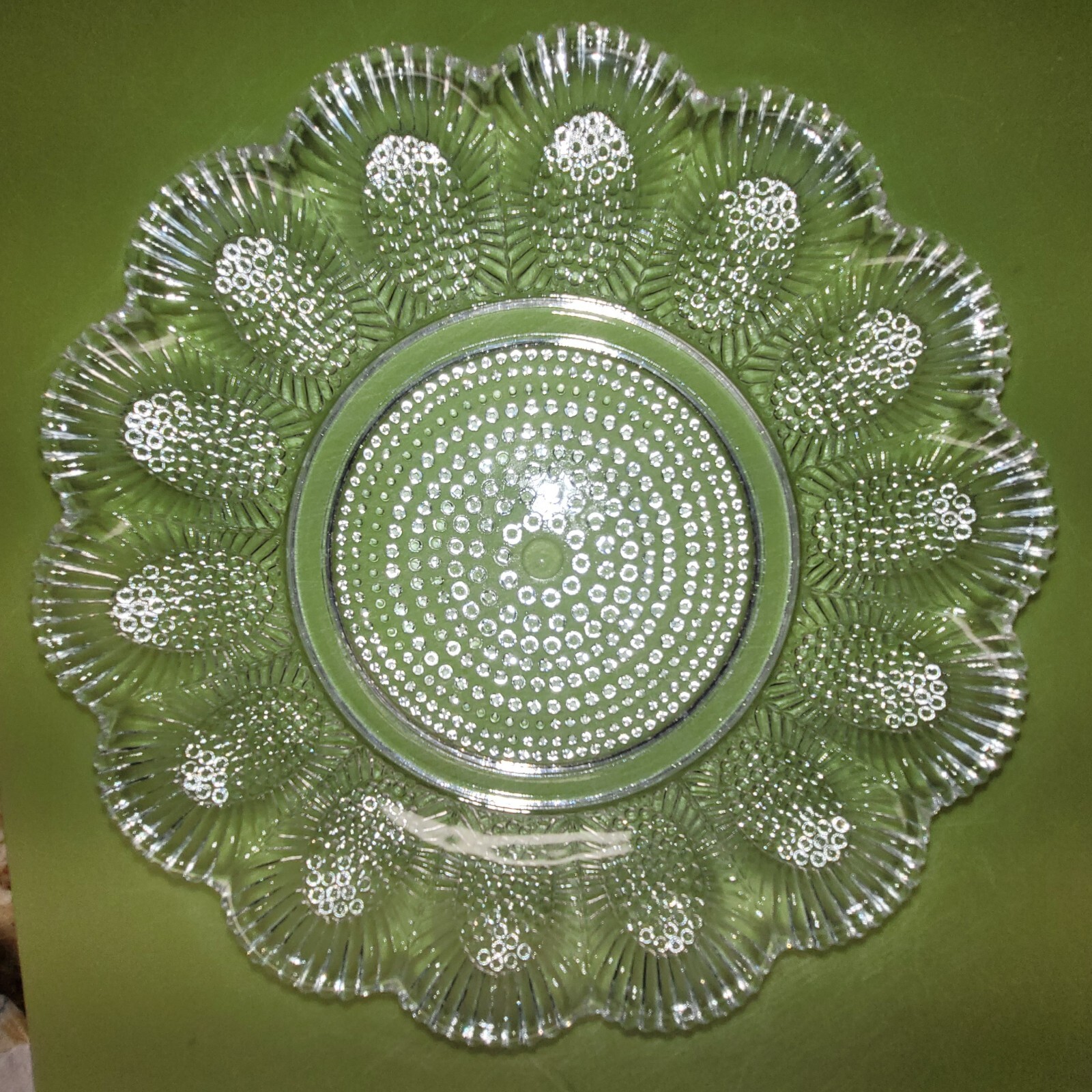INDIANA GLASS Clear Hobnail 8″ Plate Set Of 6 Beautiful Pattern!