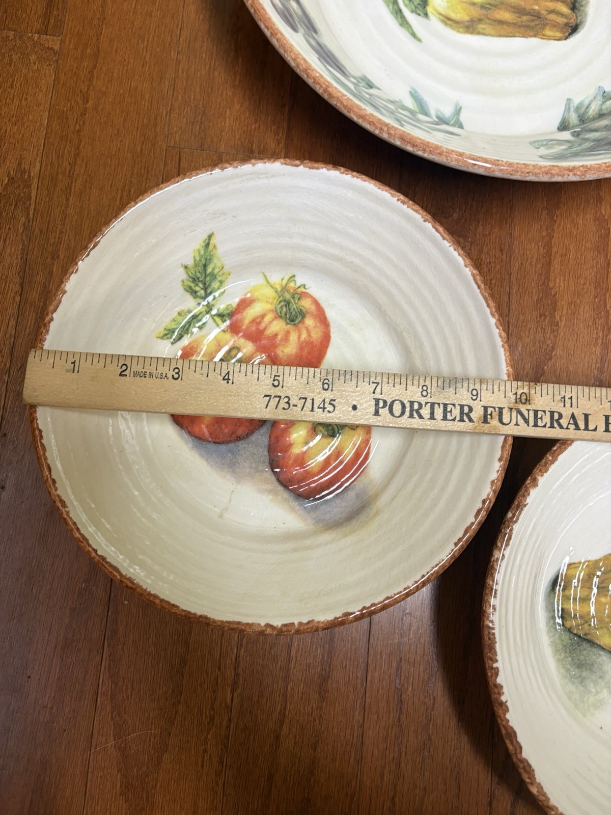 Williams Sonoma Jardin Potager 5 Piece Set- 1 Large Serving 4 Pasta Bowls VTG