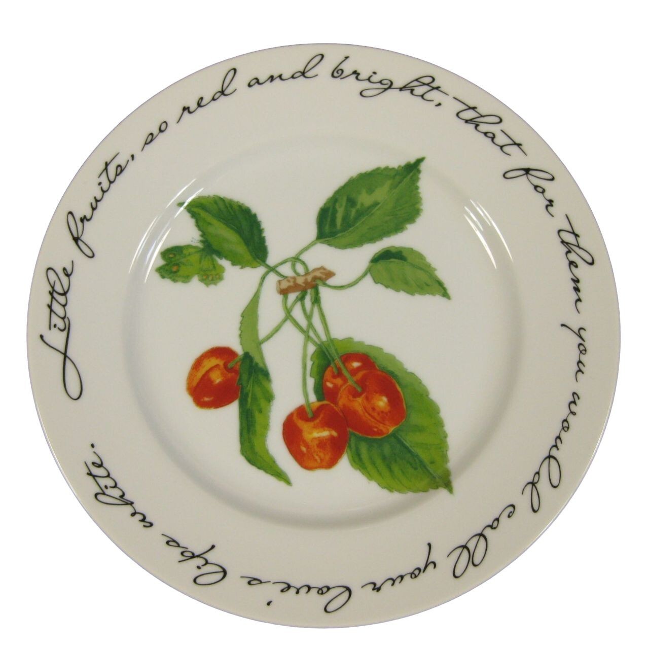 Williams Sonoma Orchard Suite Salad Plate Cherries 8″ John Donne