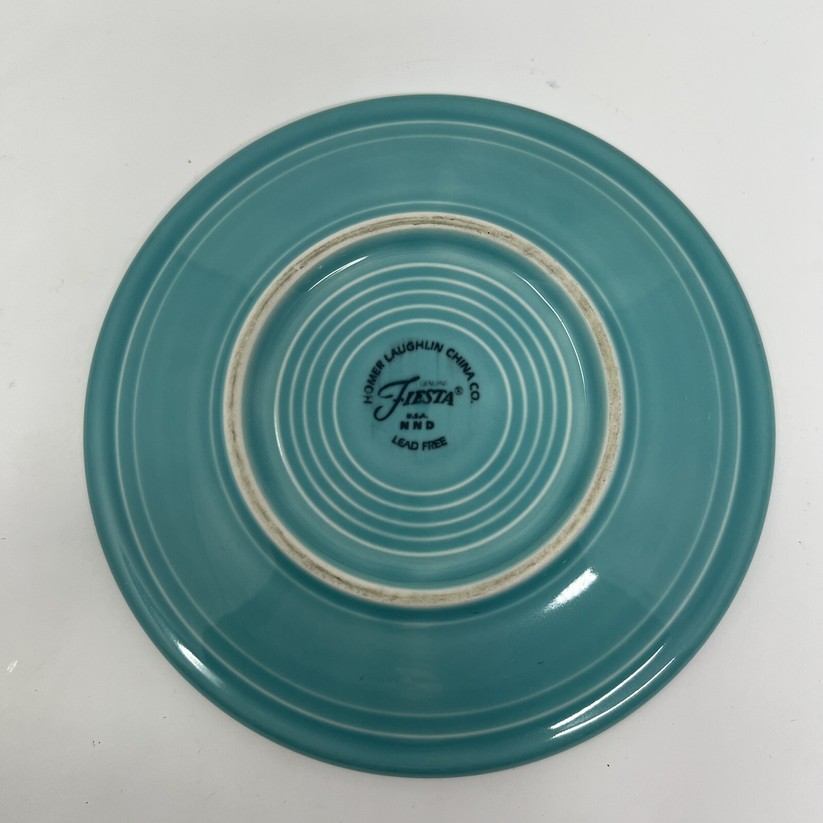 Fiesta Ware Turquoise Blue Saucers 6 1/8 in Plate Homer Laughlin Set Of 2