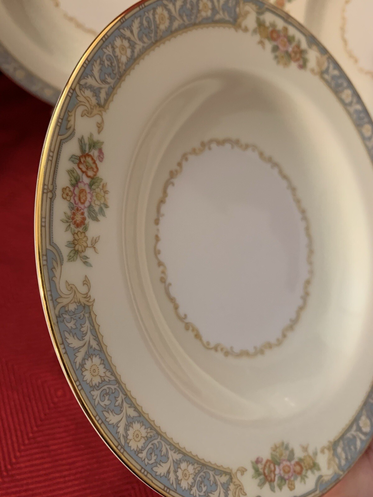 Set of 3 Noritake Royce 660 Soup/Salad Bowls Floral & Gold Trim Mint!