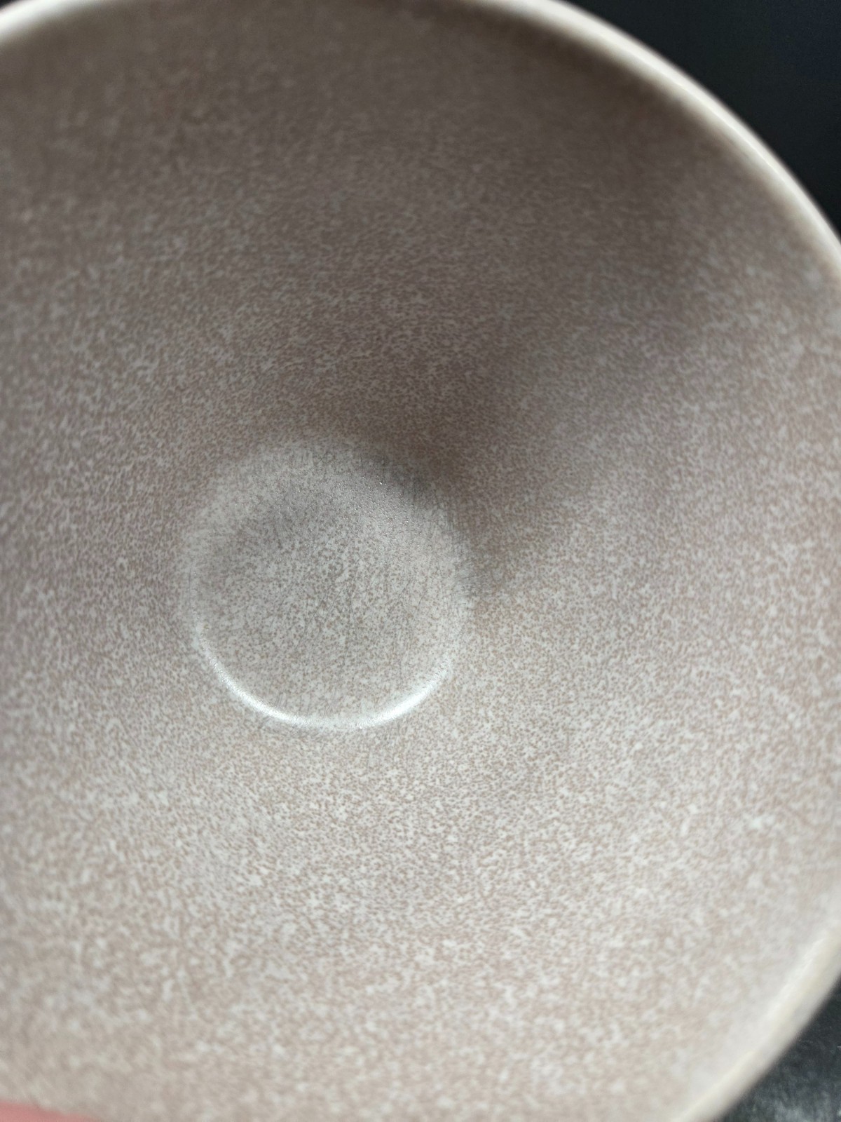 Baum Brothers HARPER Cereal Soup Bowls Mist Tan Blue Speckled Grey Band Set 4