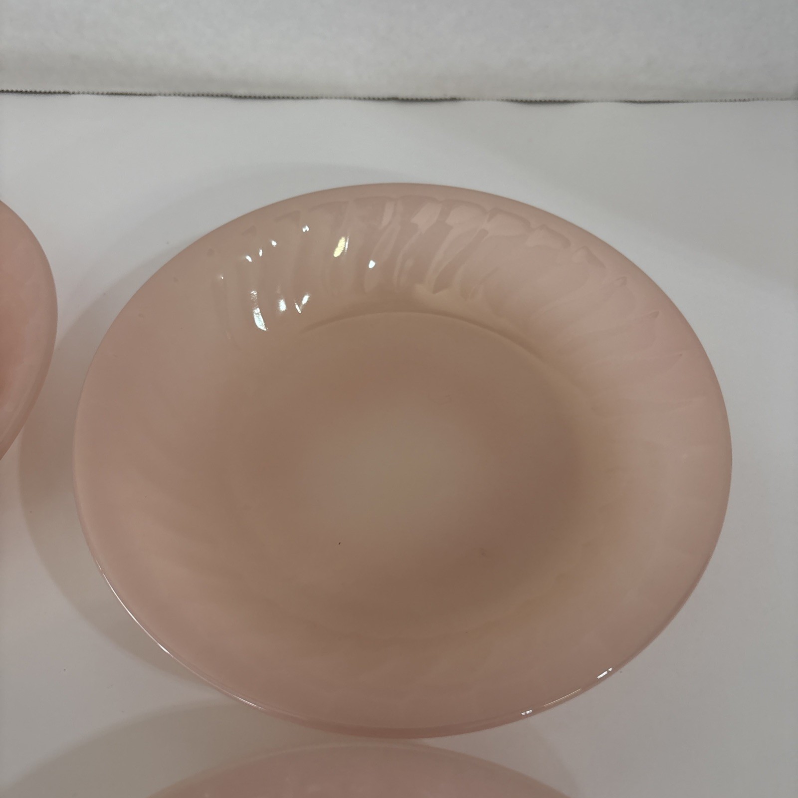 Vintage Fire King Pink Swirl Round Bowl 7 1/2” inch Set Of 4 Color Varies
