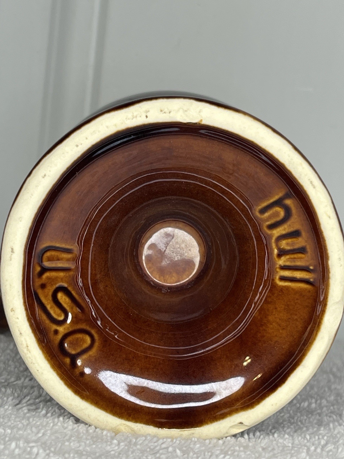 Set of 4 Vintage Hull Pottery Brown Drip Glaze Irish Coffee Pedestal Mugs 6″