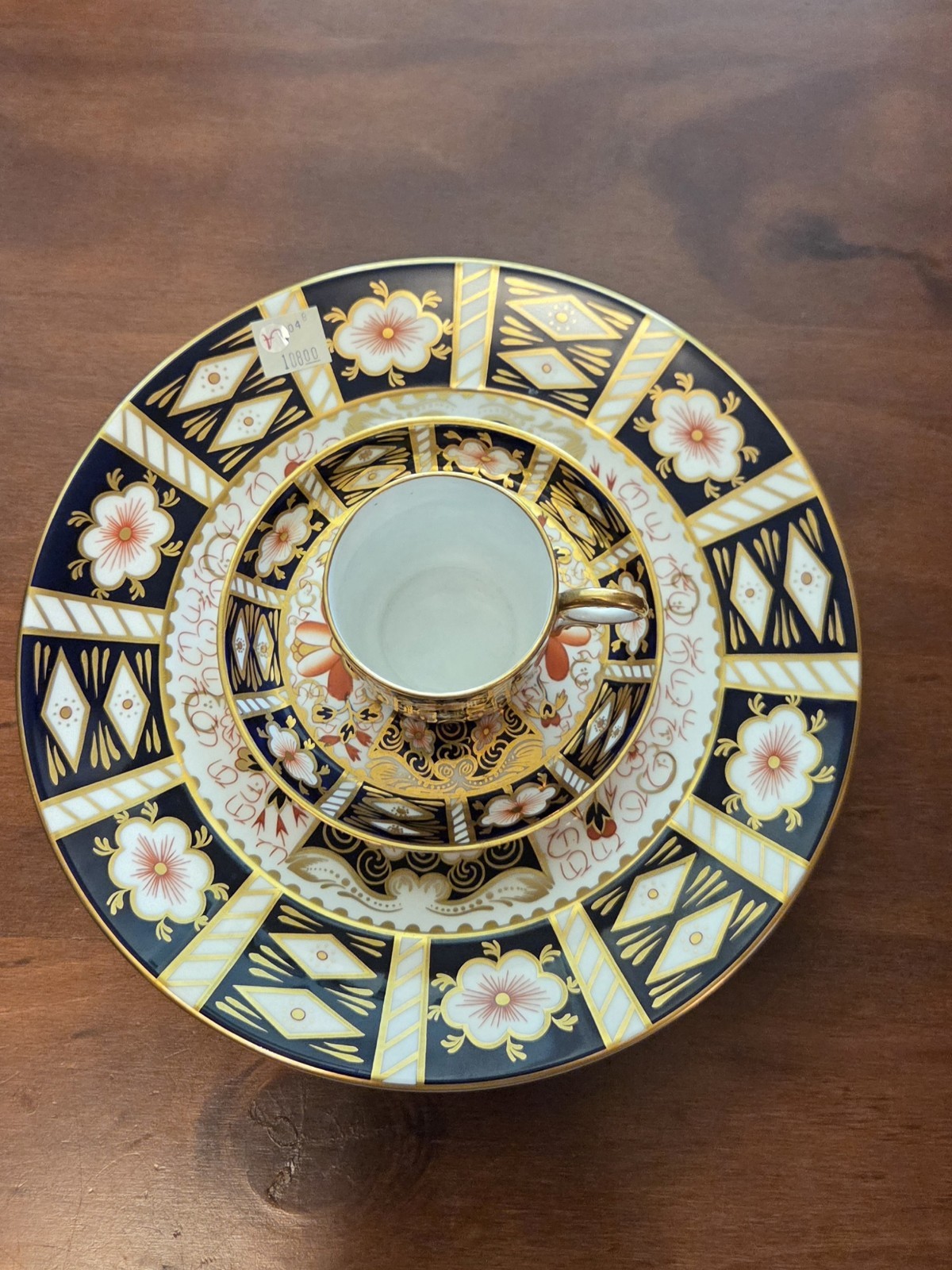 Royal Crown Derby Traditional Imari Handpainted Salad Plate Cup Saucer 3pcs