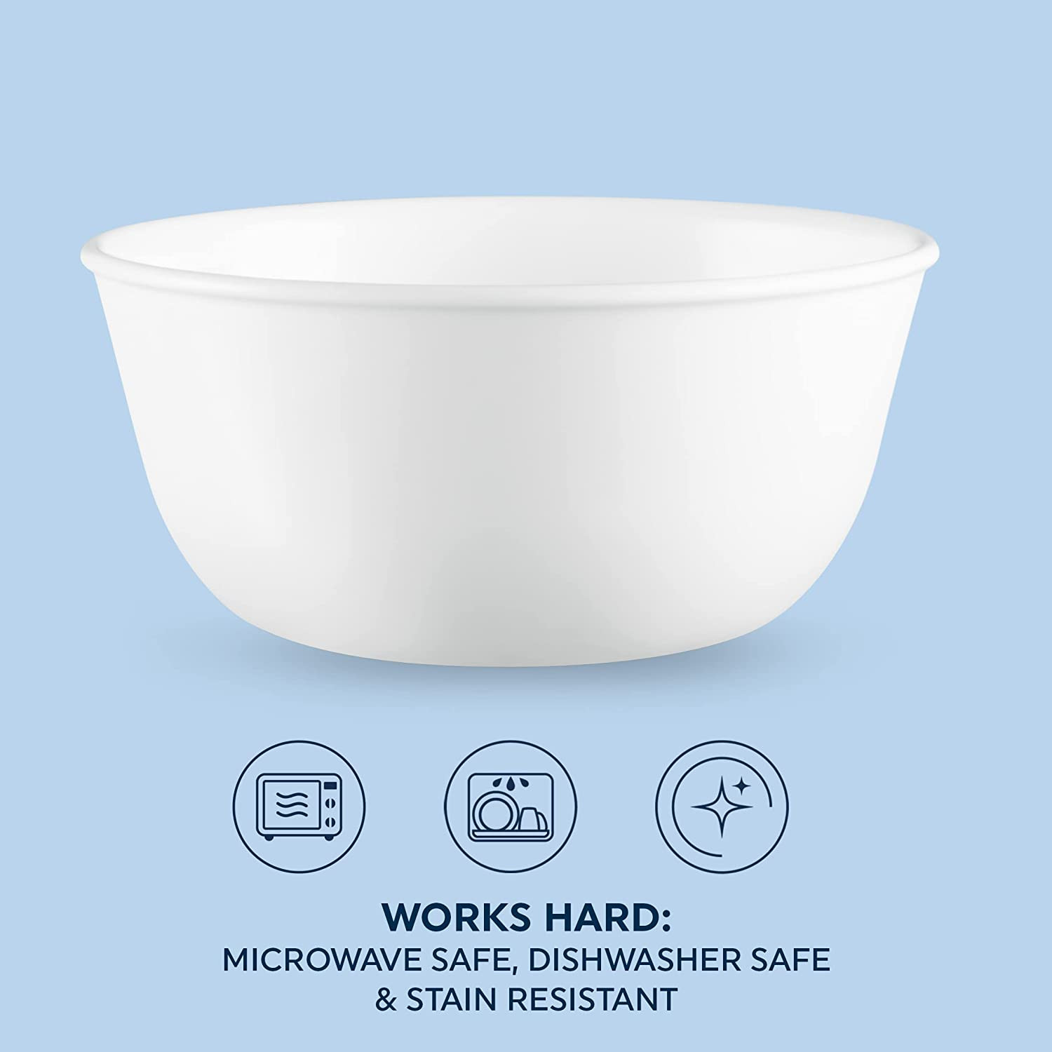 Corelle Vitrelle 28-Oz Soup/Cereal Bowls Set of 6 Chip & Crack Resistant Dinnerw