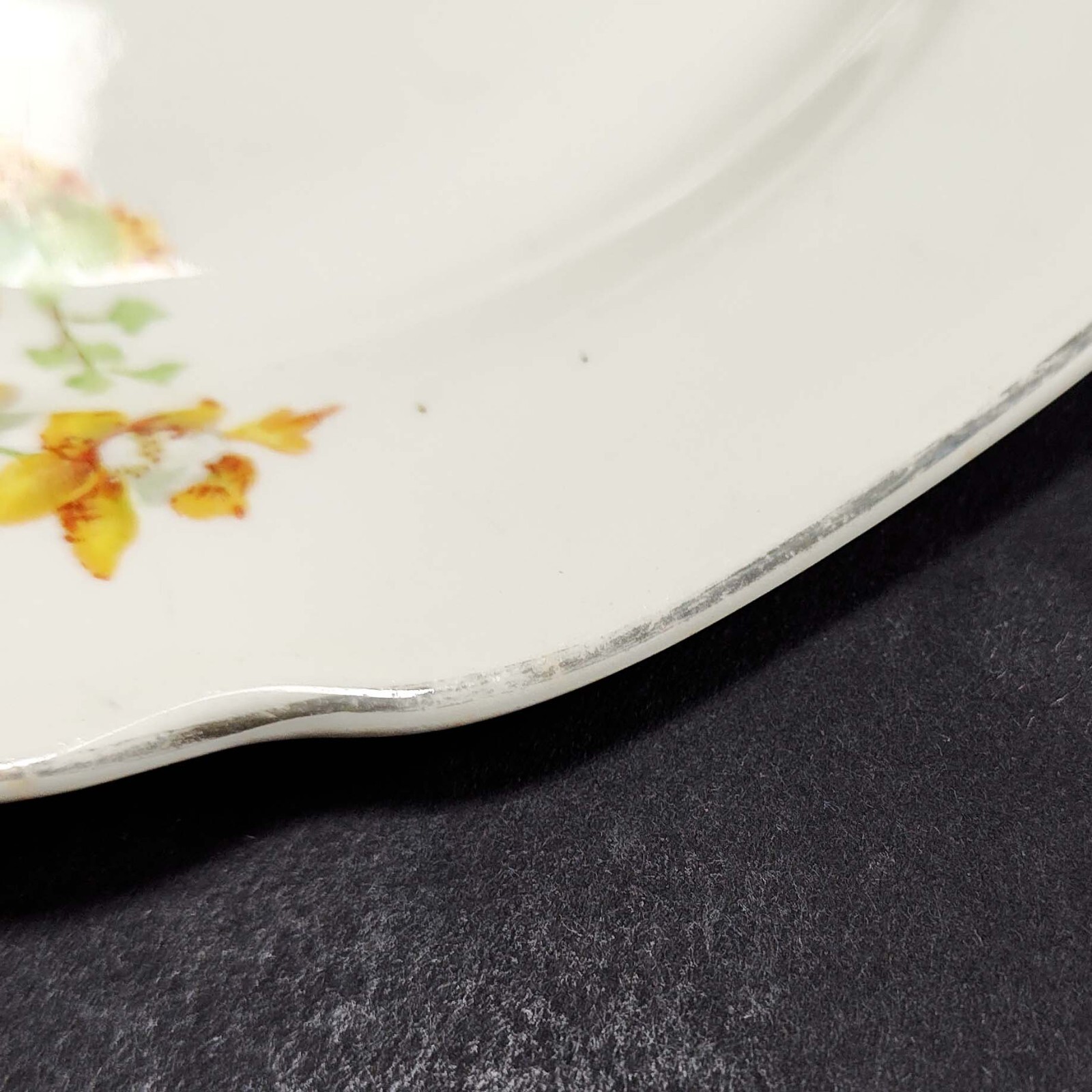 4 Vintage Mismatched China Salad Plates Gallery Wall Collection Display Cracked