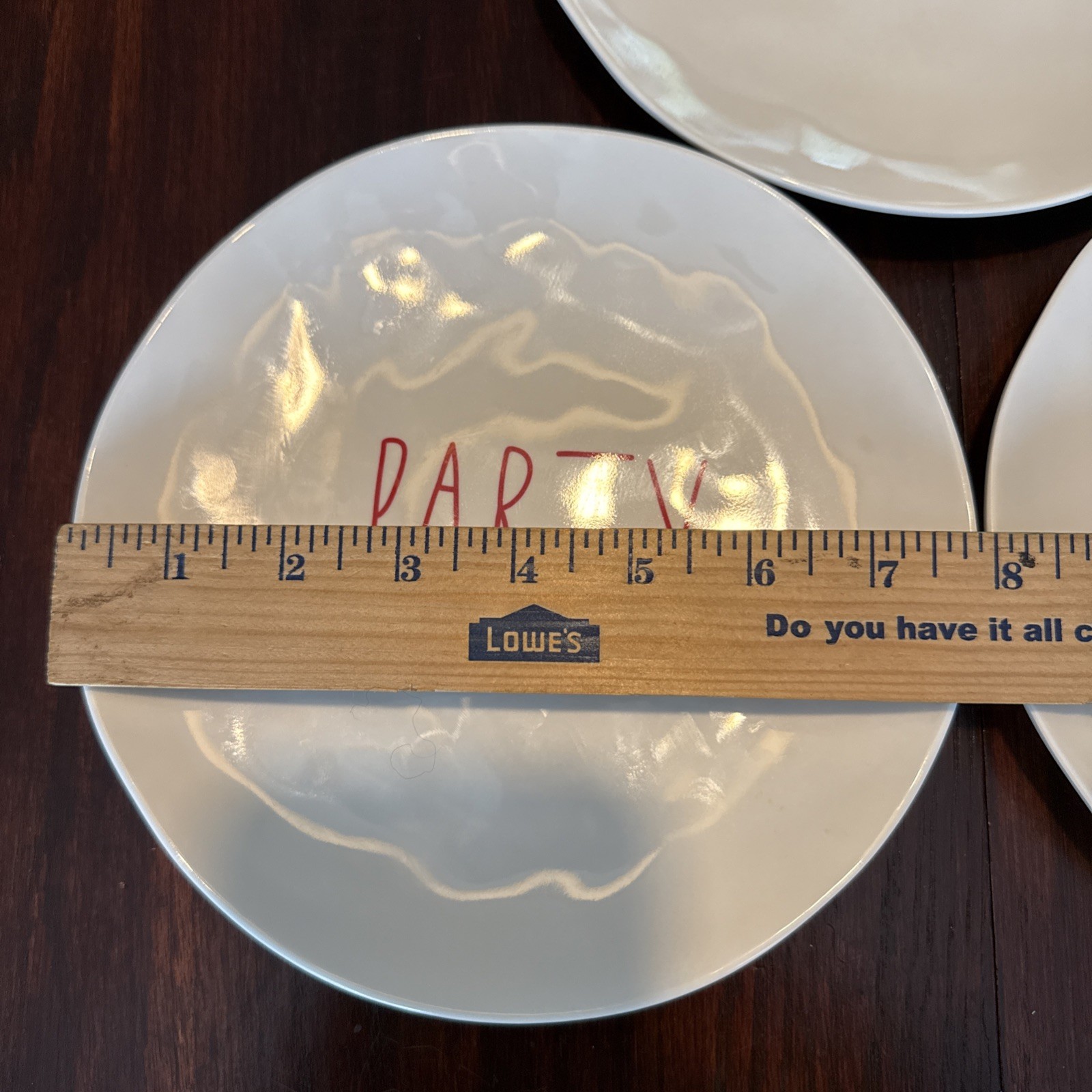 Rae Dunn by Magenta- Set Of 3 Picnic Salad Plates – Celebrate Party Play – 8 in