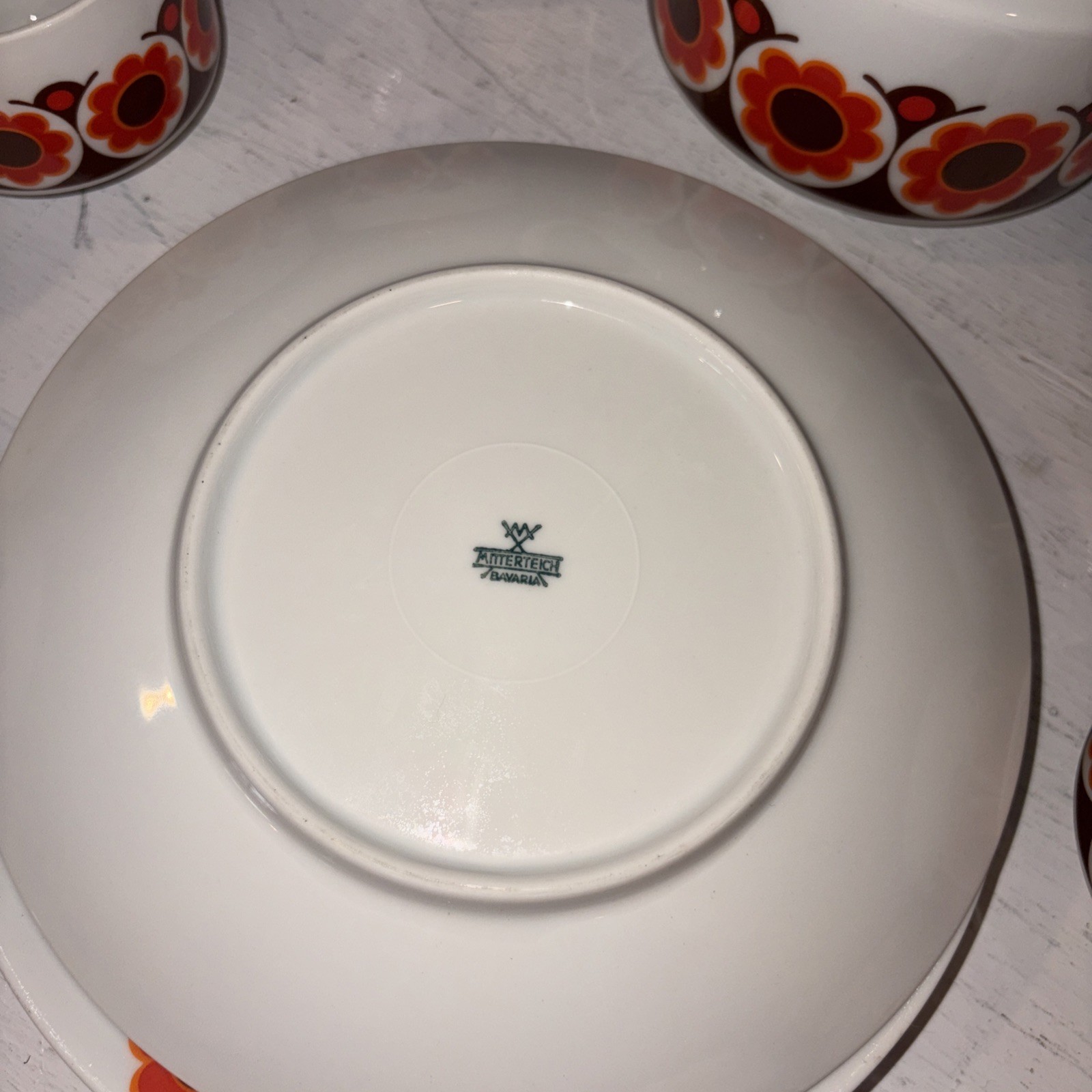 Vintage Mid-Century Modern Retro MCM Mitterteich Floral Coffee Tea Service
