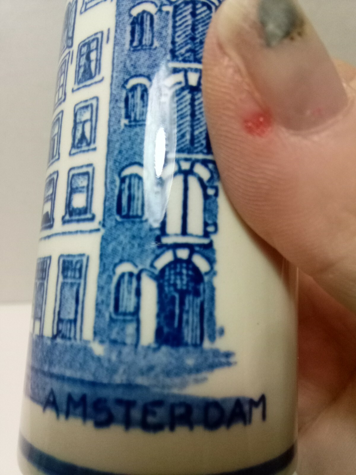 Vintage 5 1/2 inches tall Holland America Line Delfts Blue Mini Jug Bottle Vase