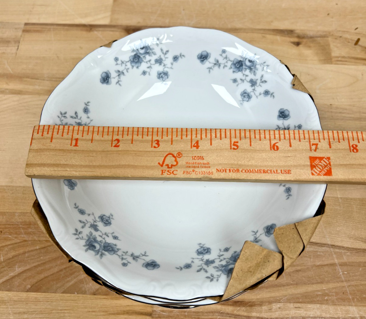 Johaan Haviland Blue Garland Fine China Bavaria Germany Soup Bowls Set of 4 New