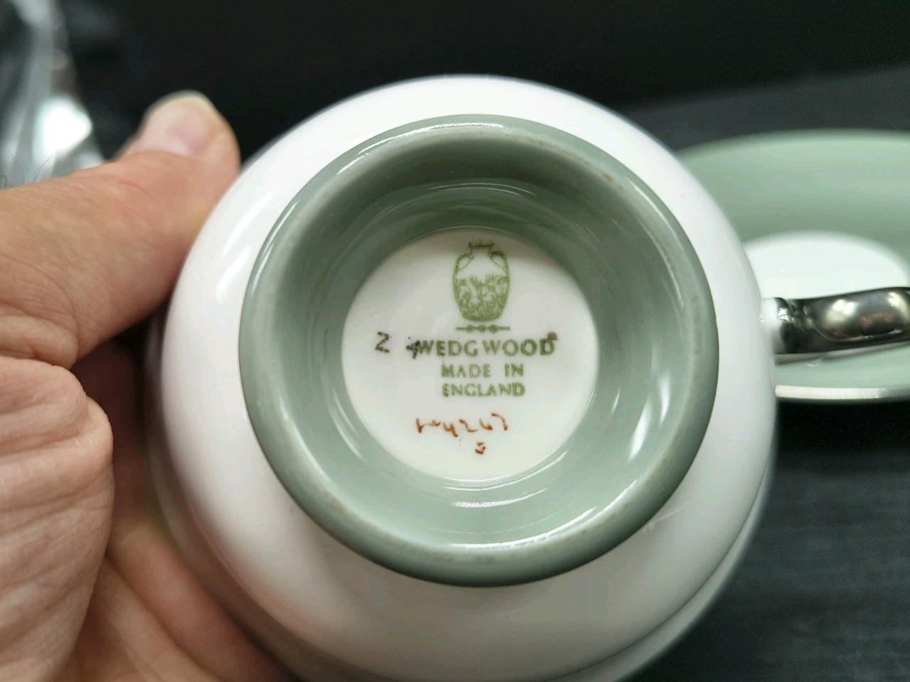 Wedgwood Halford Coffee/Tea Cups and Saucers – Excellent Used Condition Pair