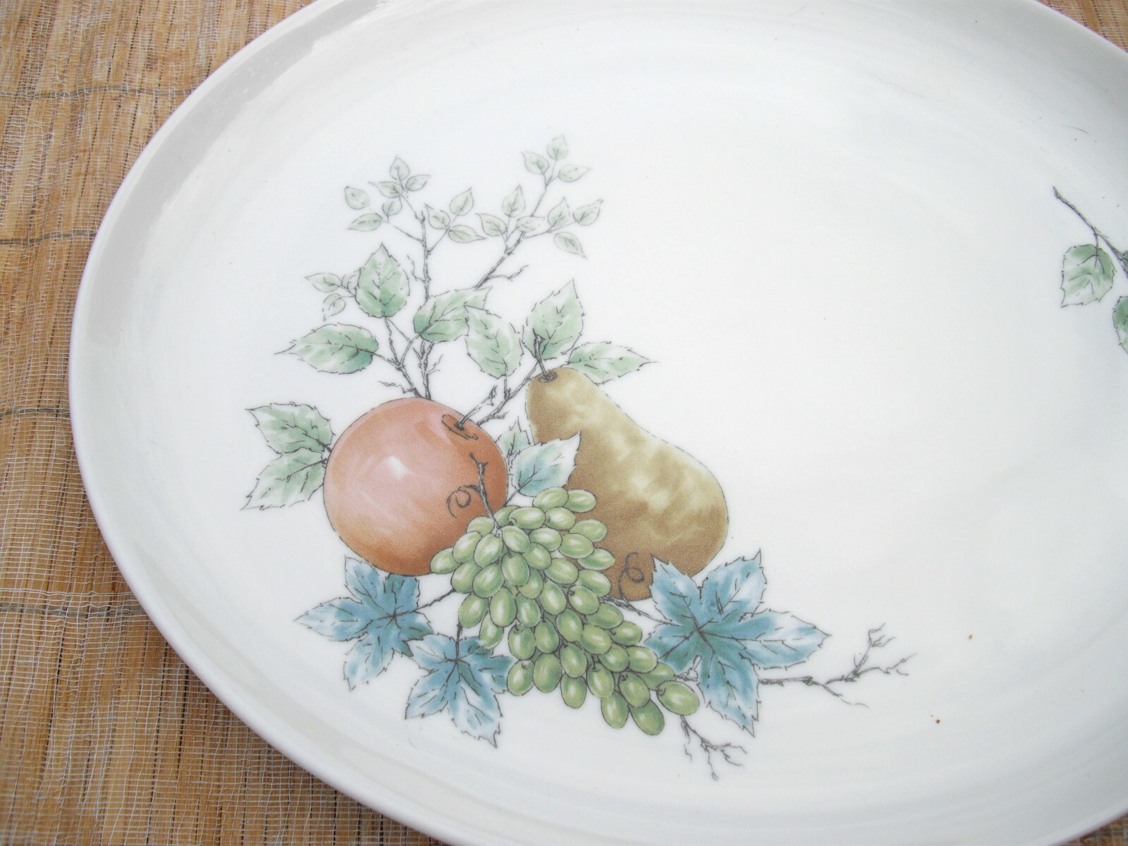 Vintage Syracuse China CAREFREE WAYSIDE Fruits 11 1/2″ Platter ~