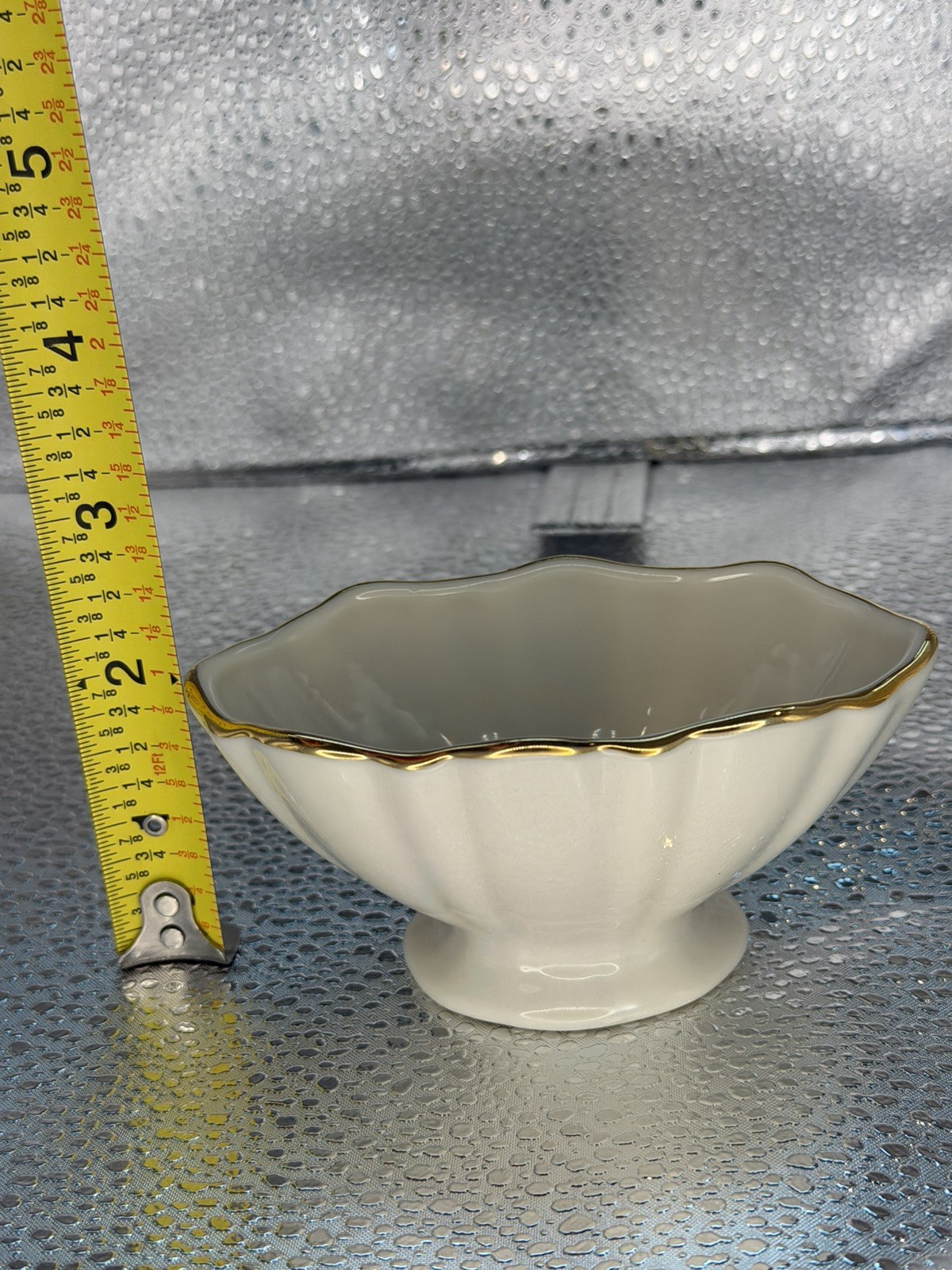 Lenox Symphony Oval Footed Small Bowl Candy /Nut Dish Gold Gilded Trim