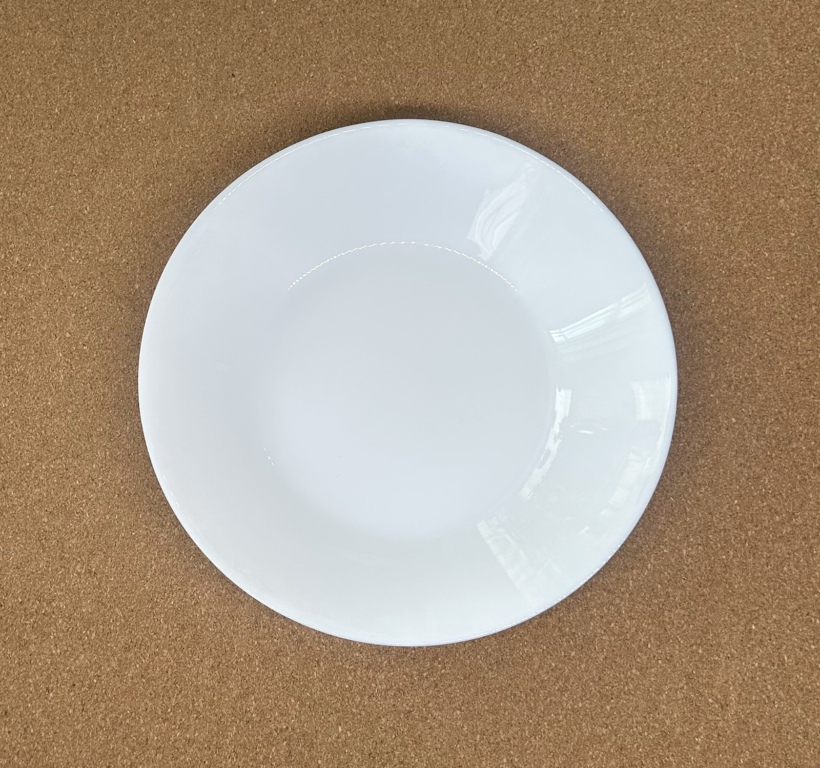 Set of 6 All White Glass Pasta Bowls 7.75” Low Meal Bowl Noodle Bright & Clean!