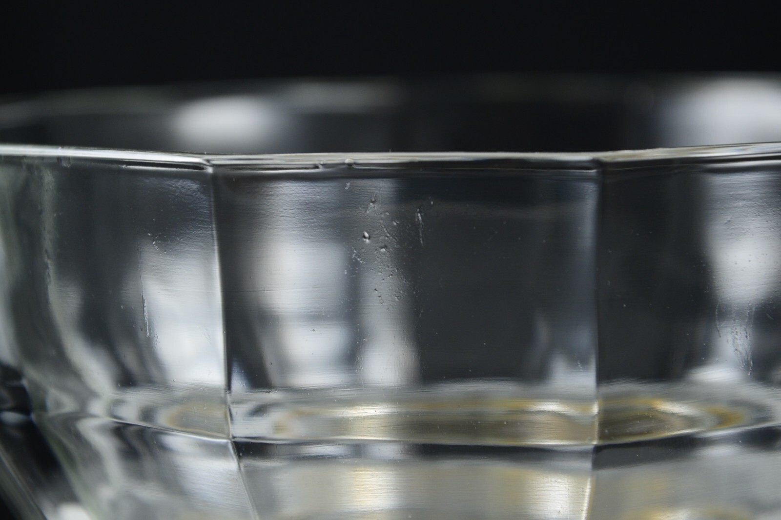 Twelve Panel Sided Crystal Chip & Dip Bowl Silver Plated Base/Dip Bowl Holder