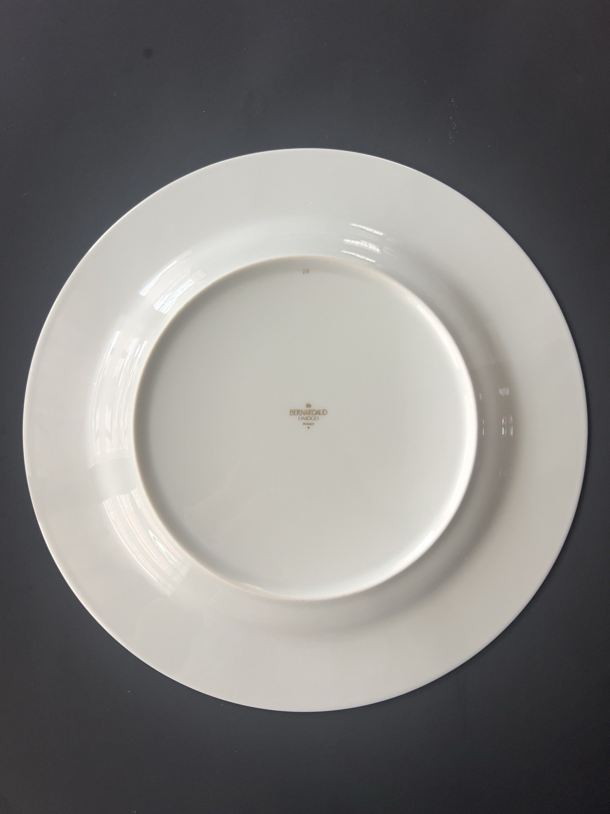 Bernardaud Limoges Granite Emerald China Charger Plates Made In France 11-5/8”