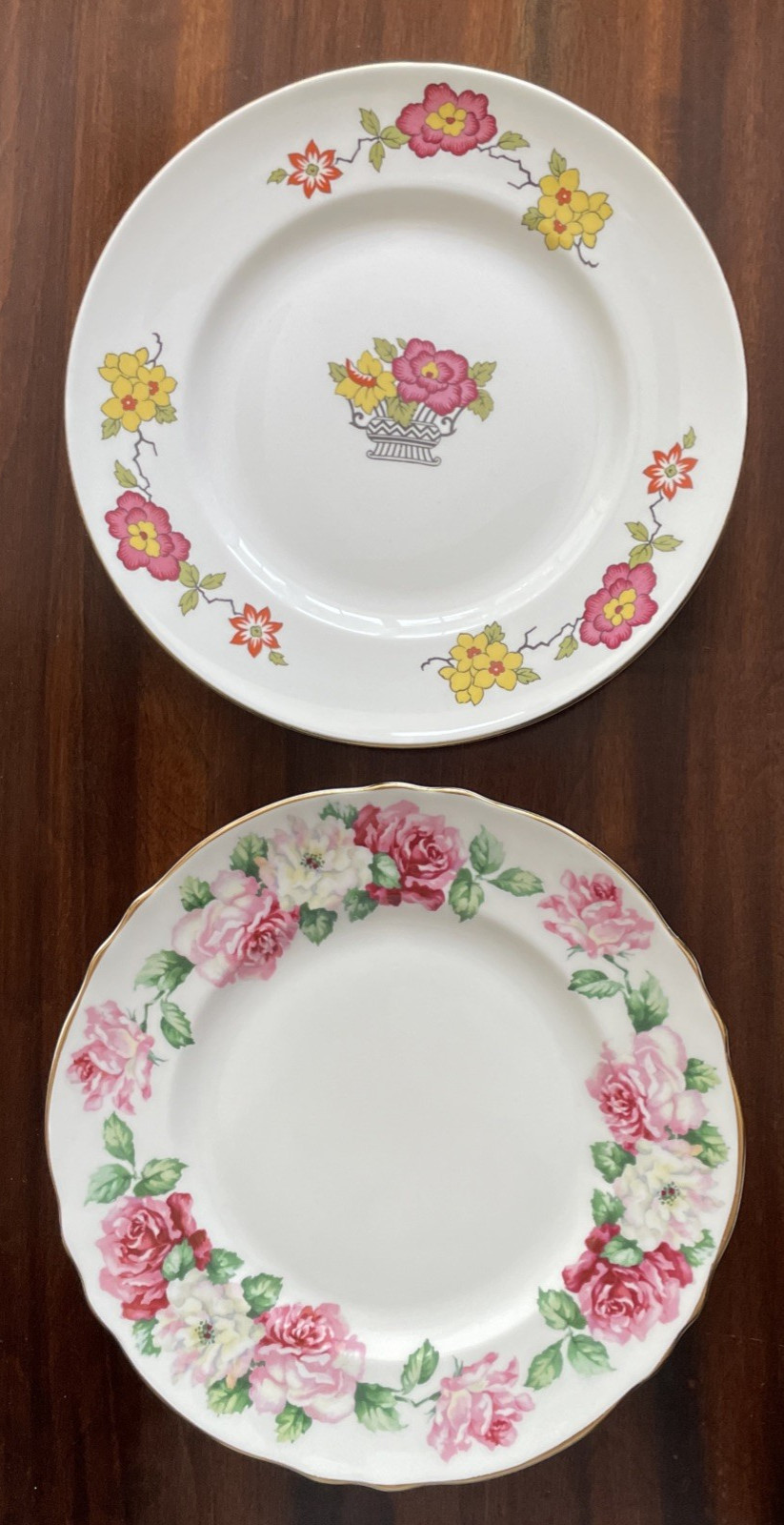 12 Vtg Mismatched China Salad Luncheon Plates Plate Set Mixed Floral Tea Party