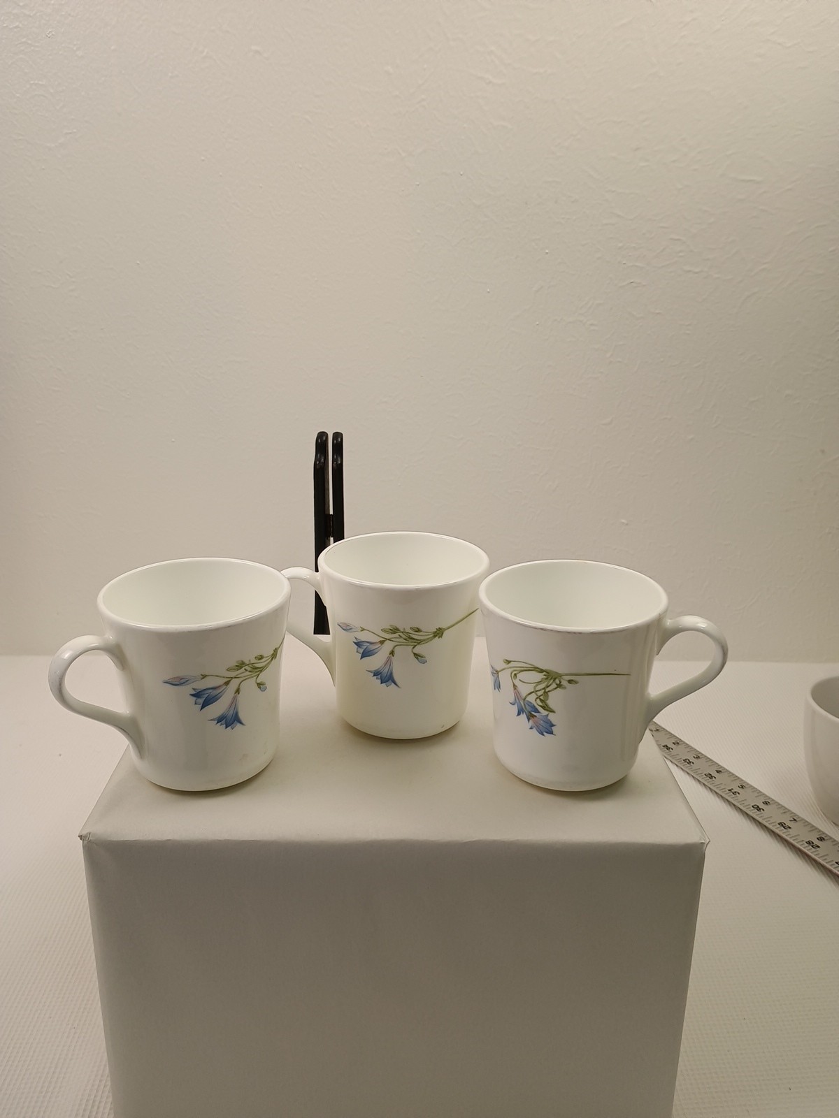 Corningware #27 Blue Dusk Bluebell Coffee Tea Cups SET of 3 cups