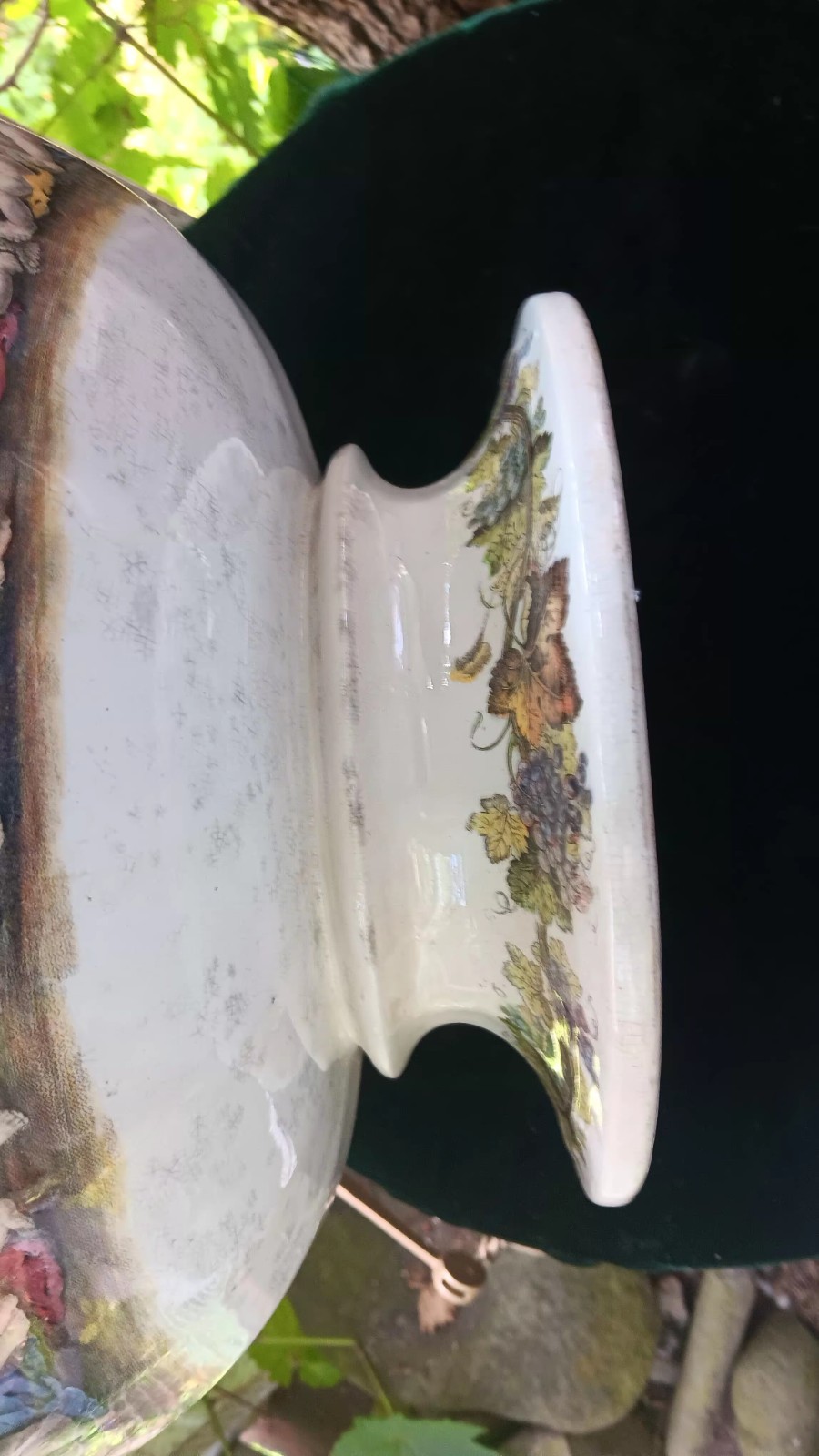 Huge Victorian Ironstone Punch Bowl Bachus Satyr Fawn And Puttis Neoclassical