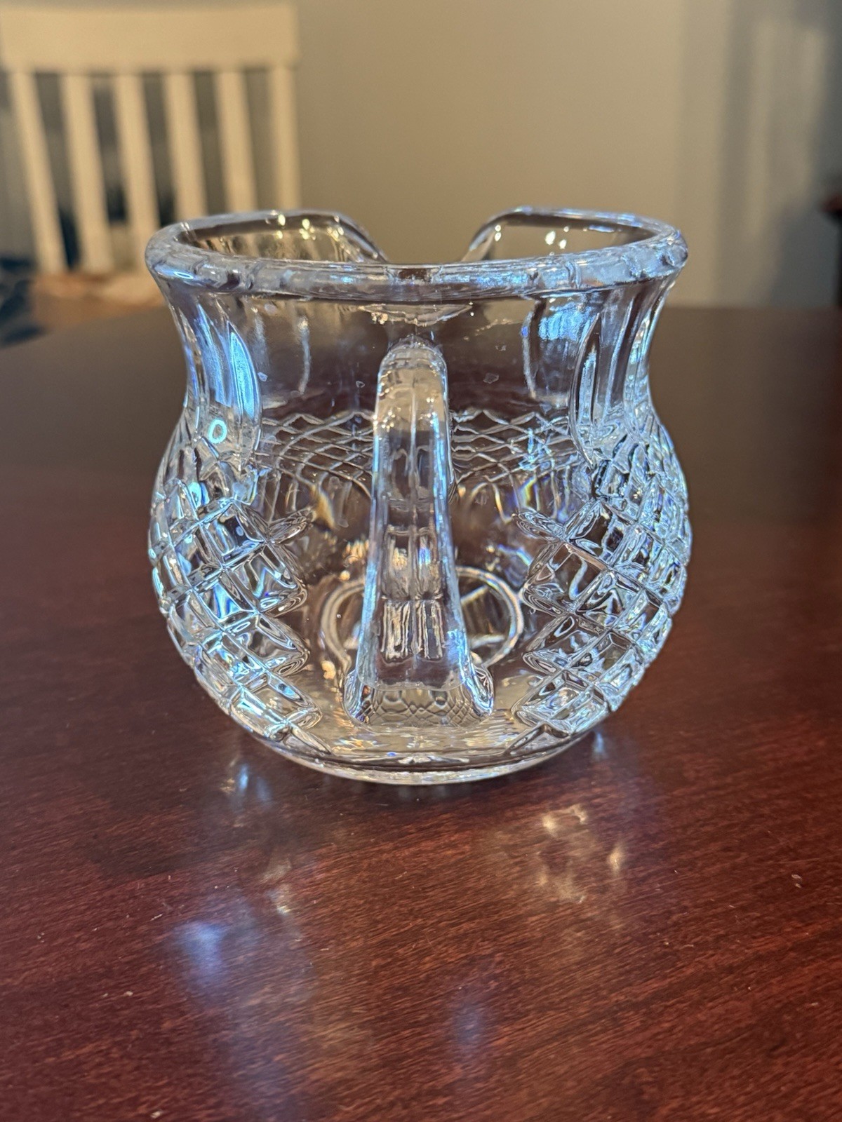 Vintage Heavy FTY2 Collection By FTD Crystal Small Cut Crystal Pitcher