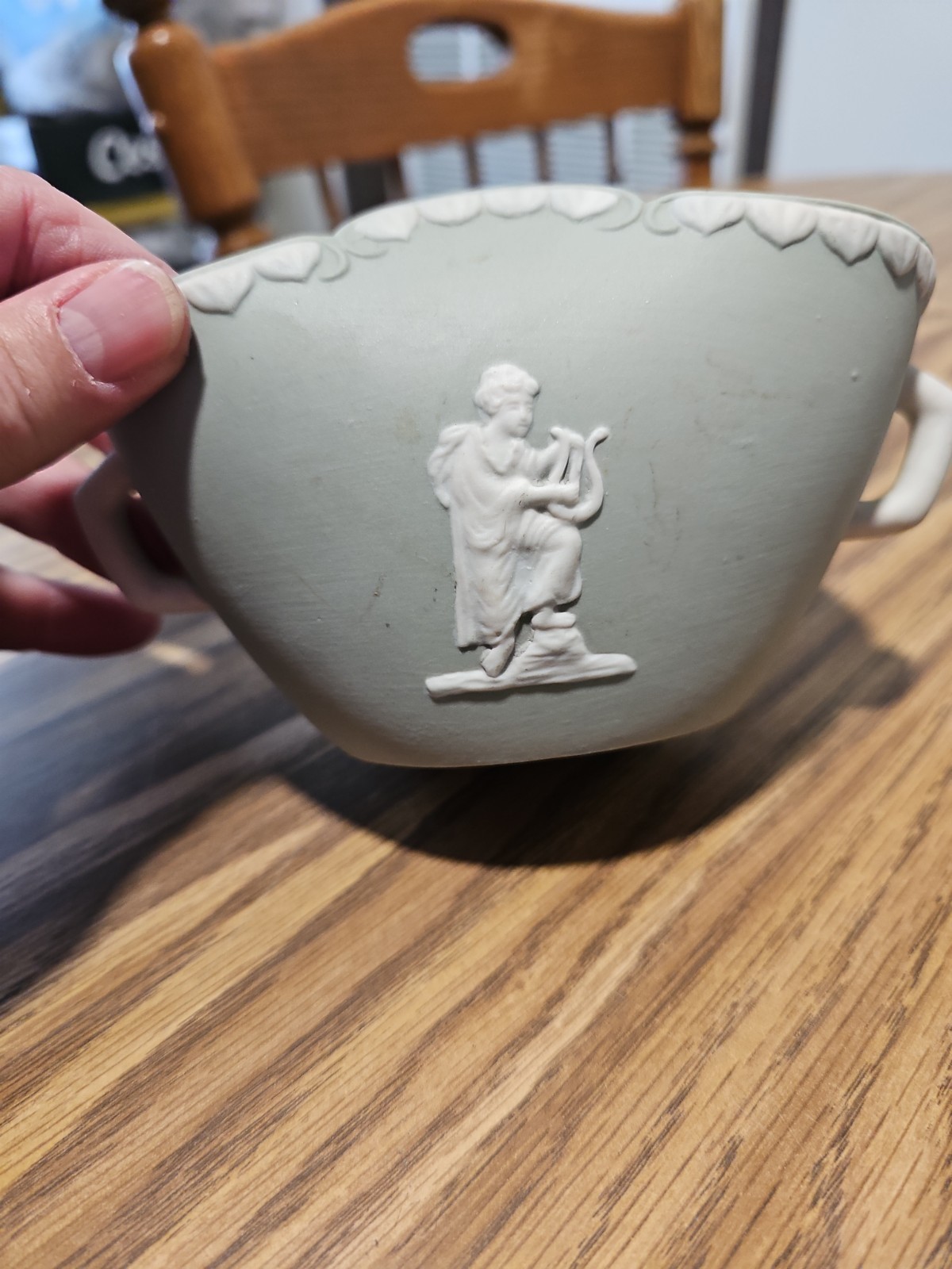 Jasperware Sage Green Dish