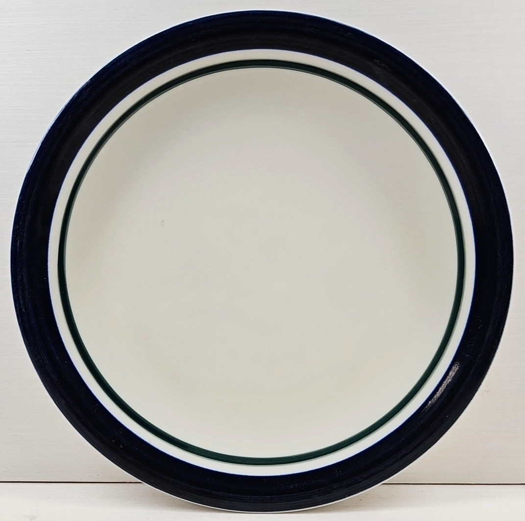 4 Tienshan Kitchen Basics Cobalt Green Dinner Plate Set Table Dining Dishes Lot