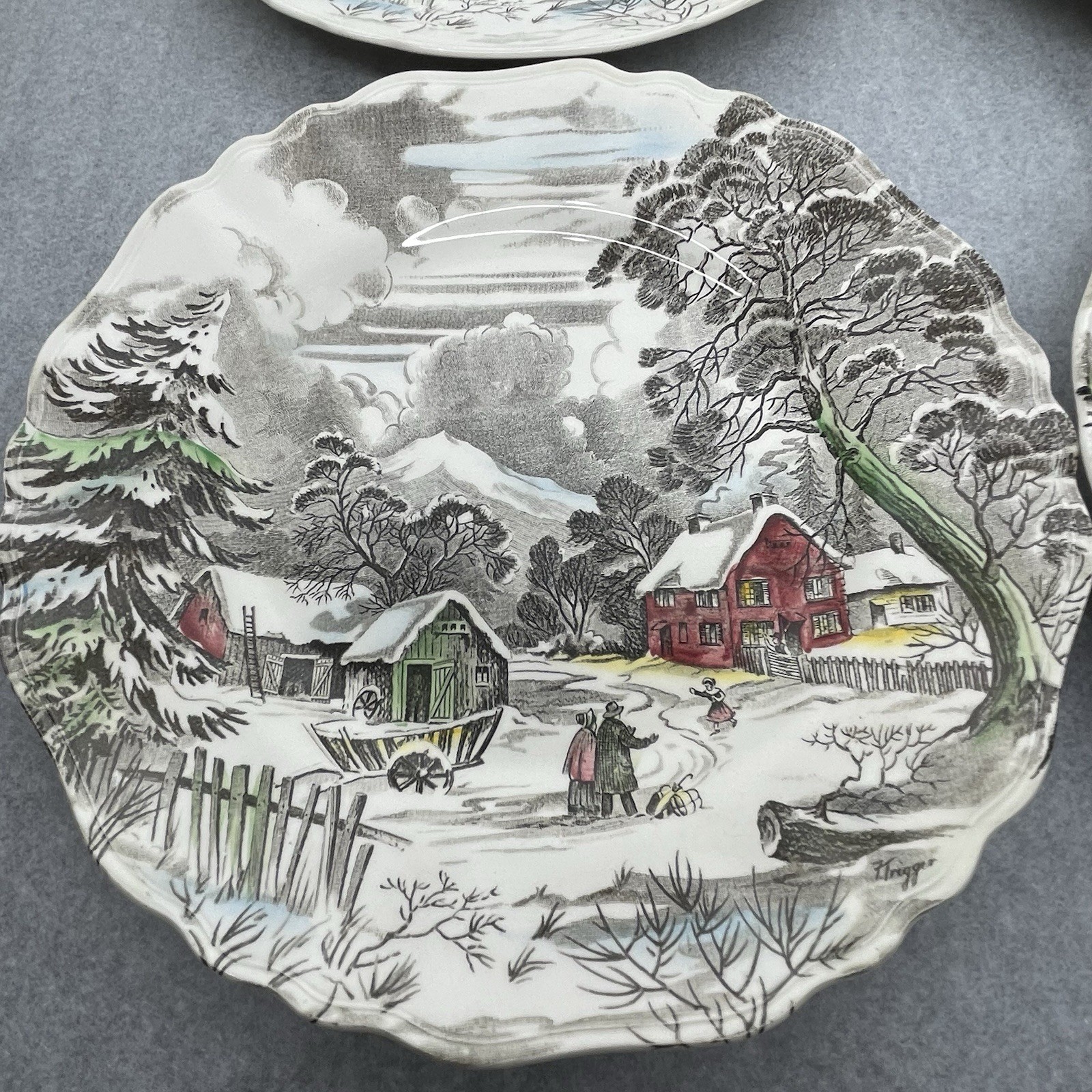 Vintage 1955 J & G Meakin Welcome Home 10” Dinner Plate Set Of 4 England Retired