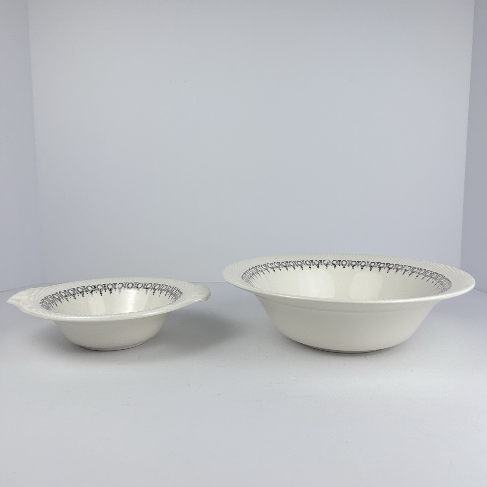 Old Eire Victory By Salem Palladium Gold Alloy Countryside Village Bowl LOT OF 2