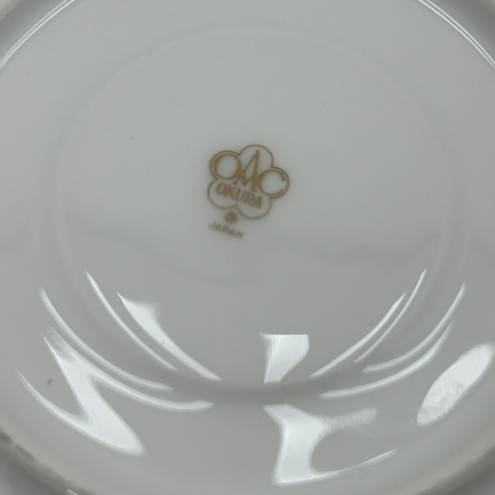 Vintage Okura Art Japan Blue Rose Tea Cup With Saucer China