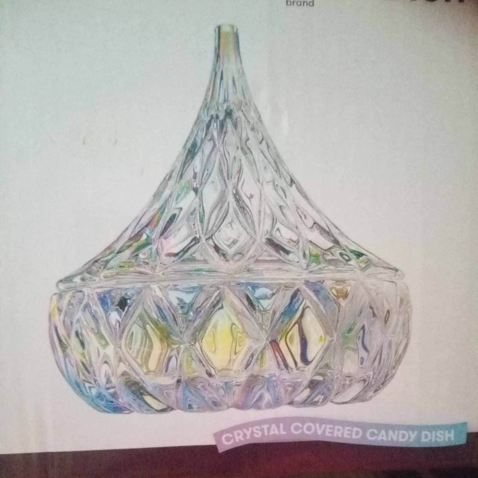 Hershey’s Kisses Crystal Covered Candy Dish Iridescent NEW SEALED BOX -GODINGER