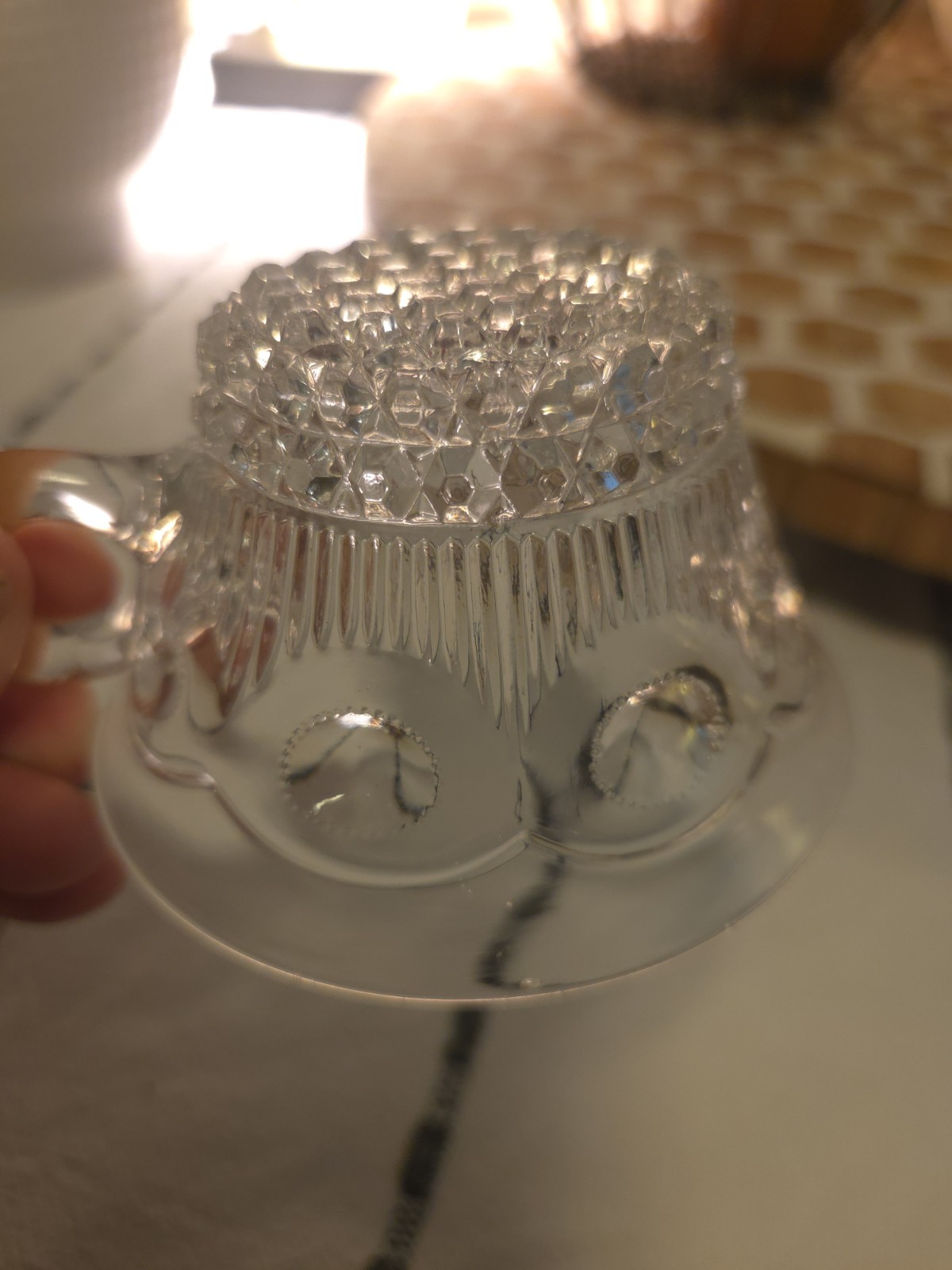 Clear Glass Tea Cup Set Of 4